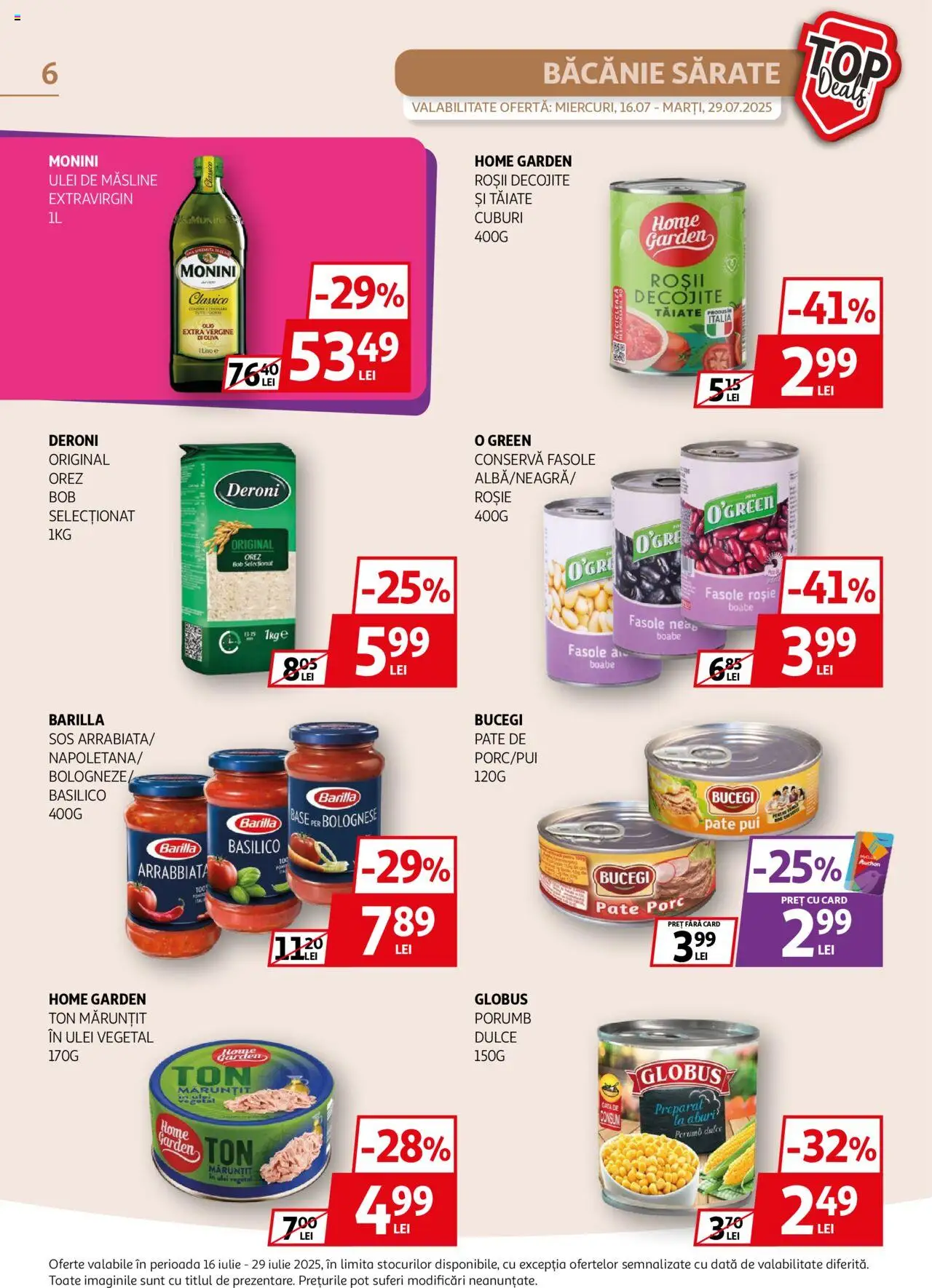 Catalog Auchan 16 - 28 Iulie 2025 | Pagina 6 | Produse: Hacıyatmaz Kedi Oyuncağı, Pate, Ulei, Sos