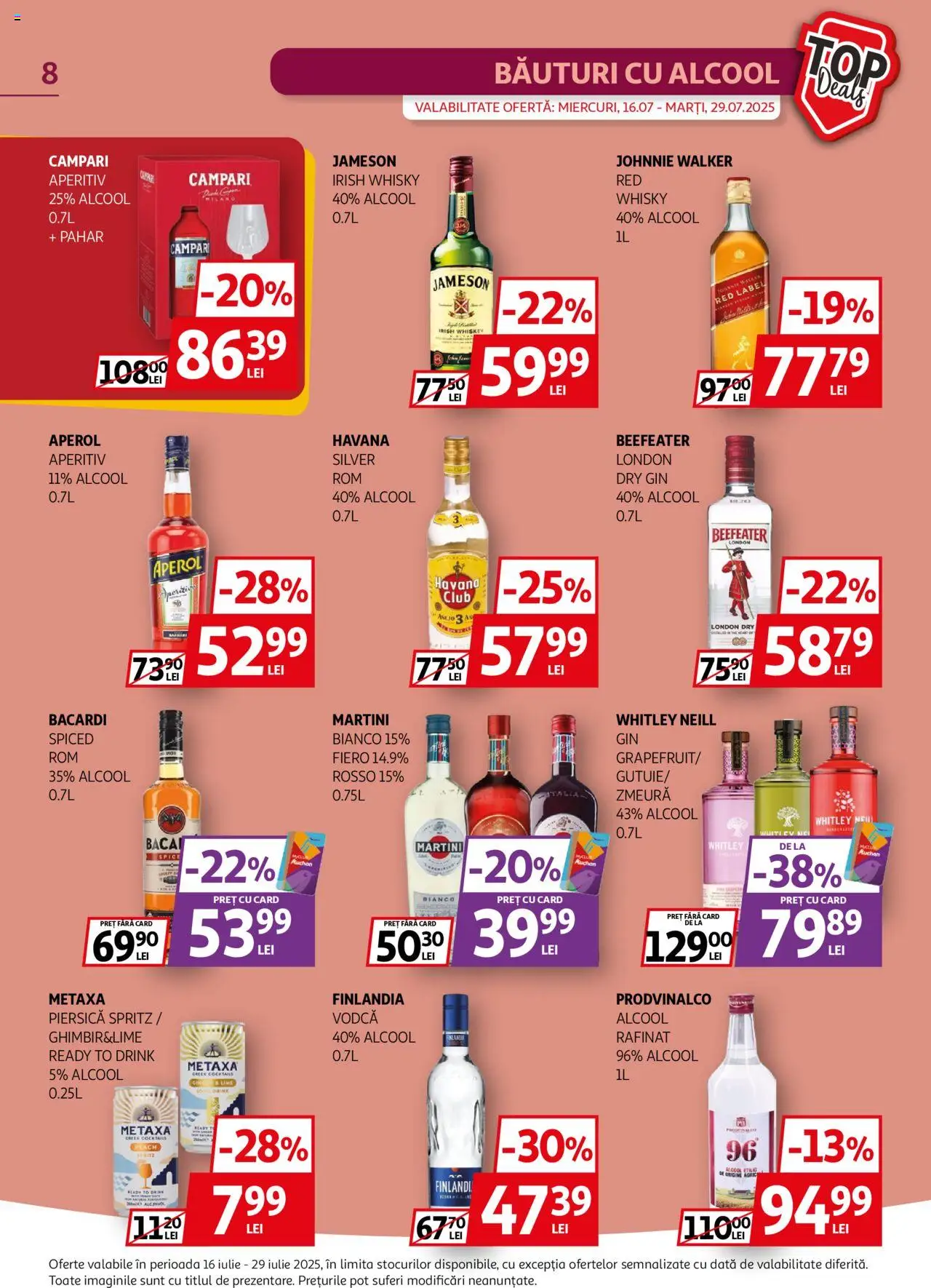 Catalog Auchan 16 - 28 Iulie 2025 | Pagina 8 | Produse: Piersică, Zmeură, Cocktail, Gin