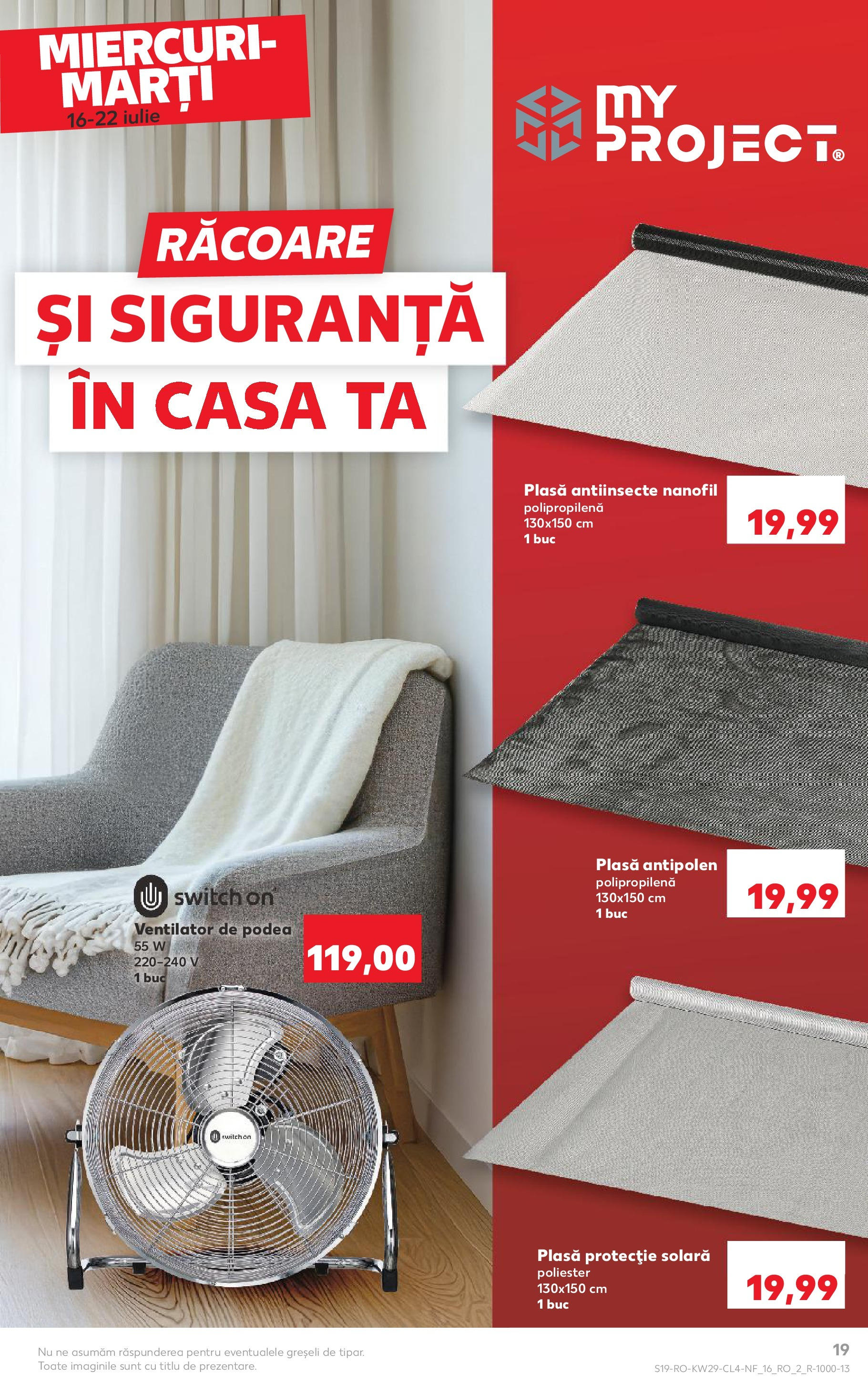 Catalog Kaufland 16 - 21 Iulie 2025 | Pagina 19 | Produse: Ventilator, Protecție solară