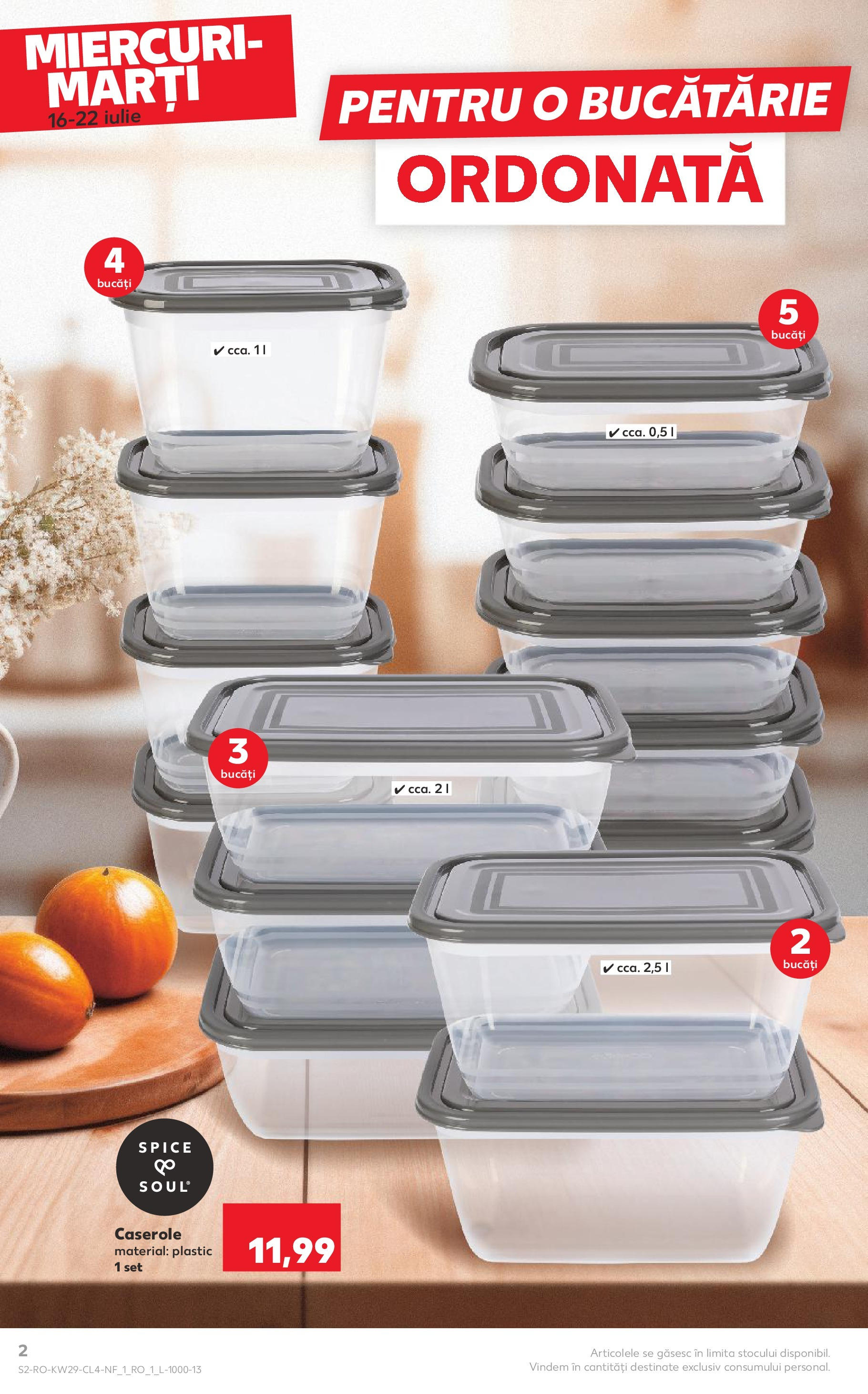 Catalog Kaufland 16 - 21 Iulie 2025 | Pagina 2 | Produse: Caserole, Bucătărie