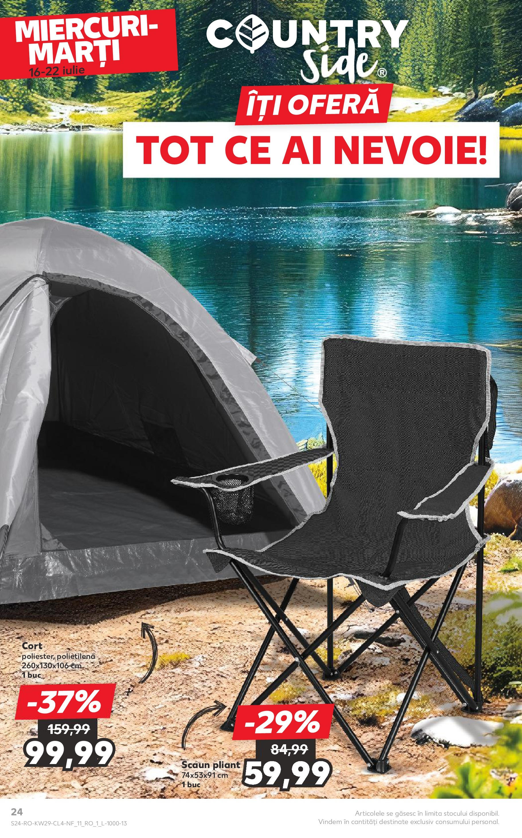 Catalog Kaufland 16 - 21 Iulie 2025 | Pagina 24 | Produse: Cort, Scaun