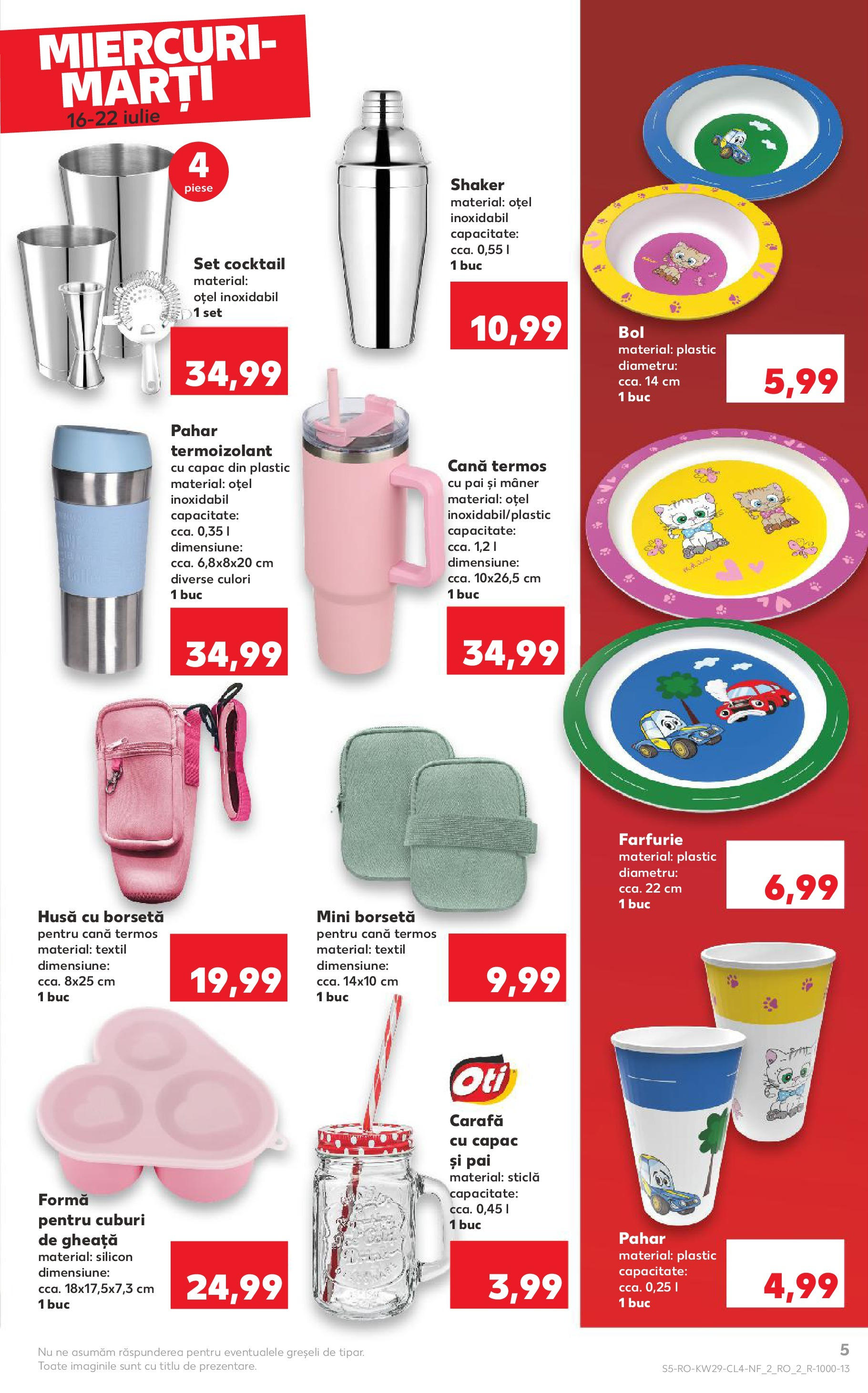 Catalog Kaufland 16 - 21 Iulie 2025 | Pagina 5 | Produse: Bol, Mâner, Carafă, Cocktail