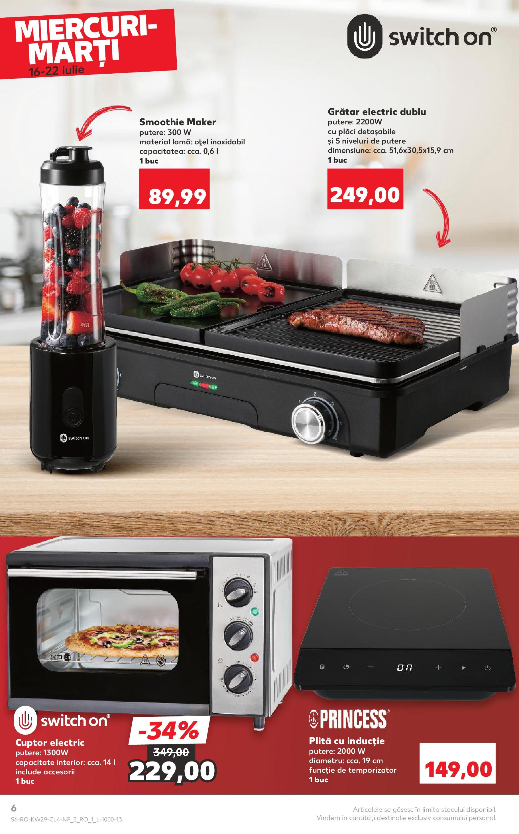 Catalog Kaufland 16 - 21 Iulie 2025 | Pagina 6 | Produse: Cuptor, Plită, Grătar, Smoothie