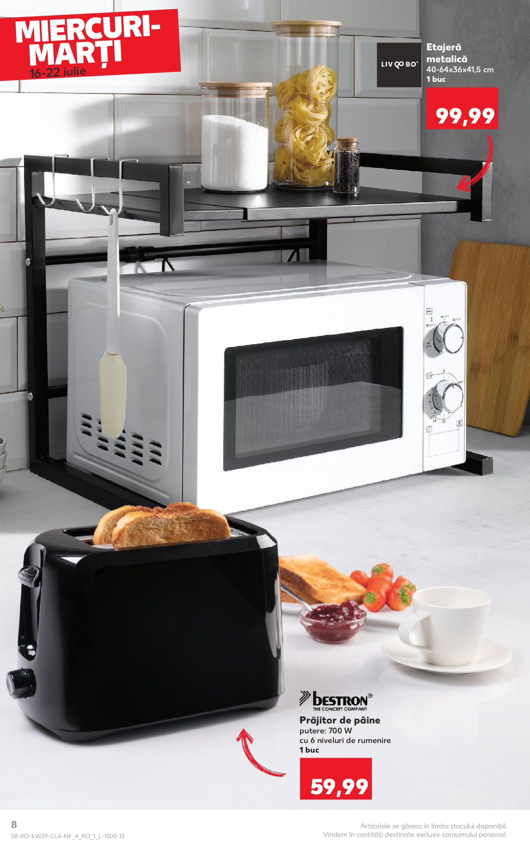 Catalog Kaufland 16 - 21 Iulie 2025 | Pagina 8 | Produse: Toaster, Etajeră, Pâine
