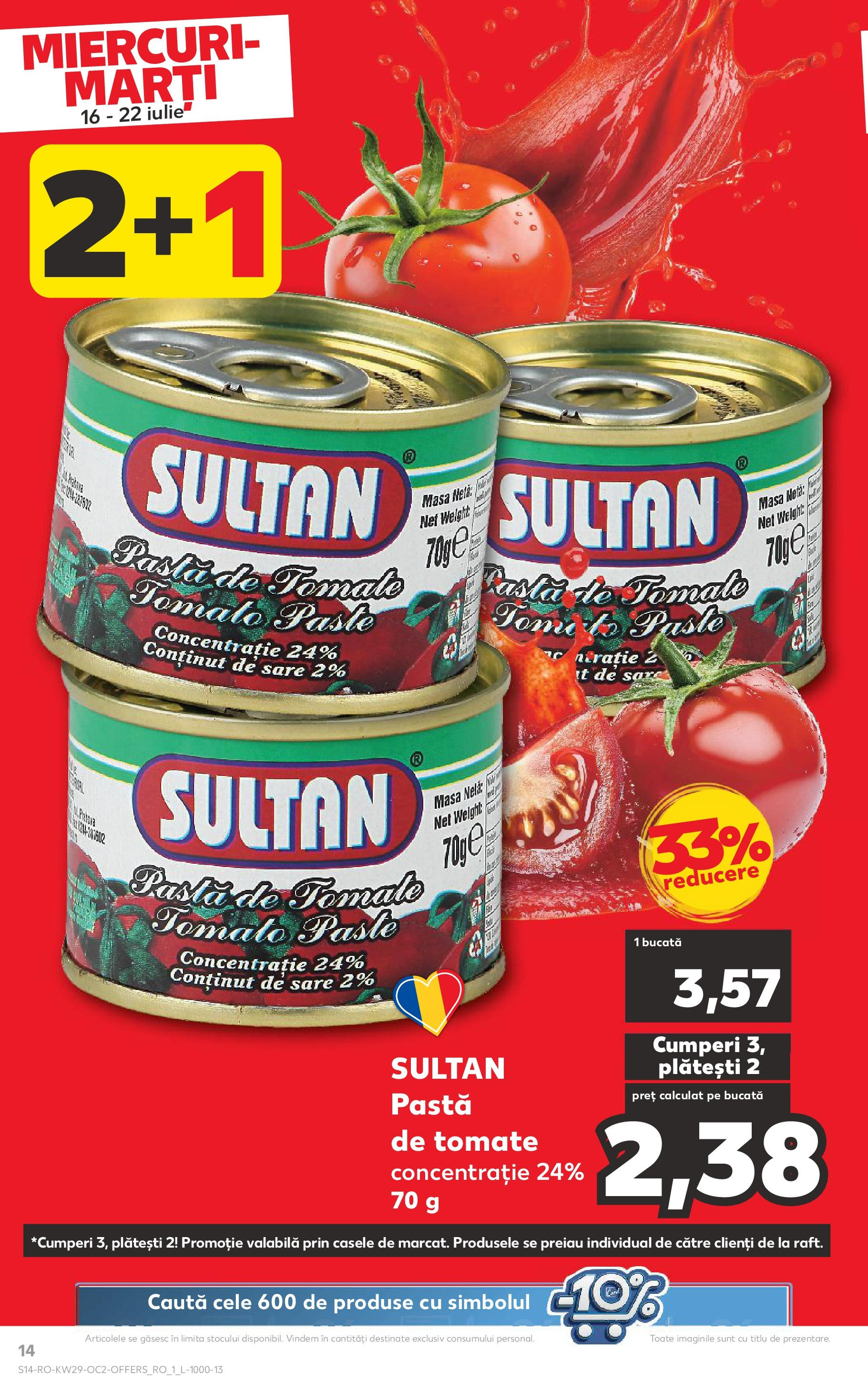 Catalog Kaufland 16 - 21 Iulie 2025 | Pagina 14 | Produse: Masă, Pastă de tomate, Paste, Sare