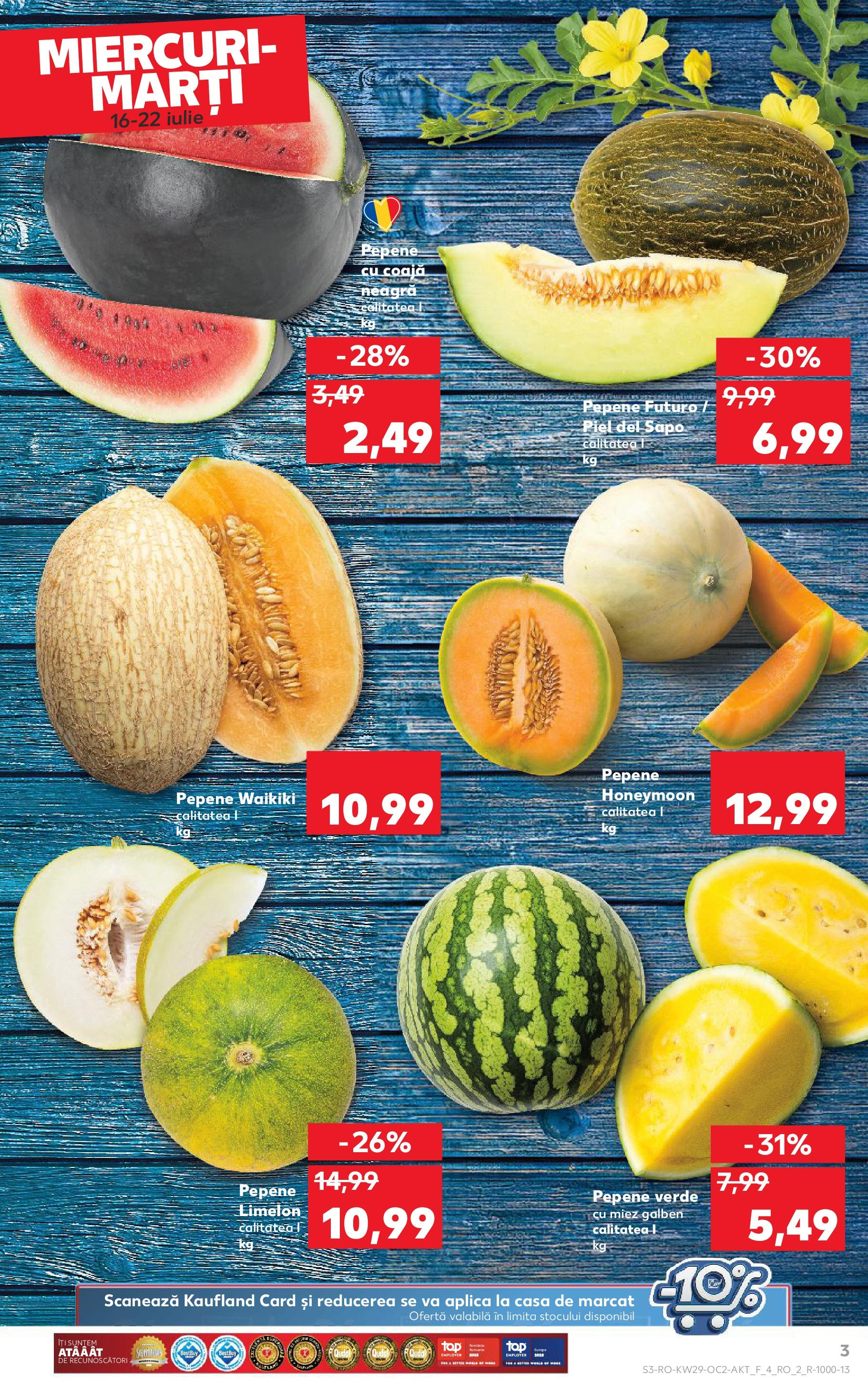 Catalog Kaufland 16 - 21 Iulie 2025 | Pagina 3 | Produse: Pepene Verde