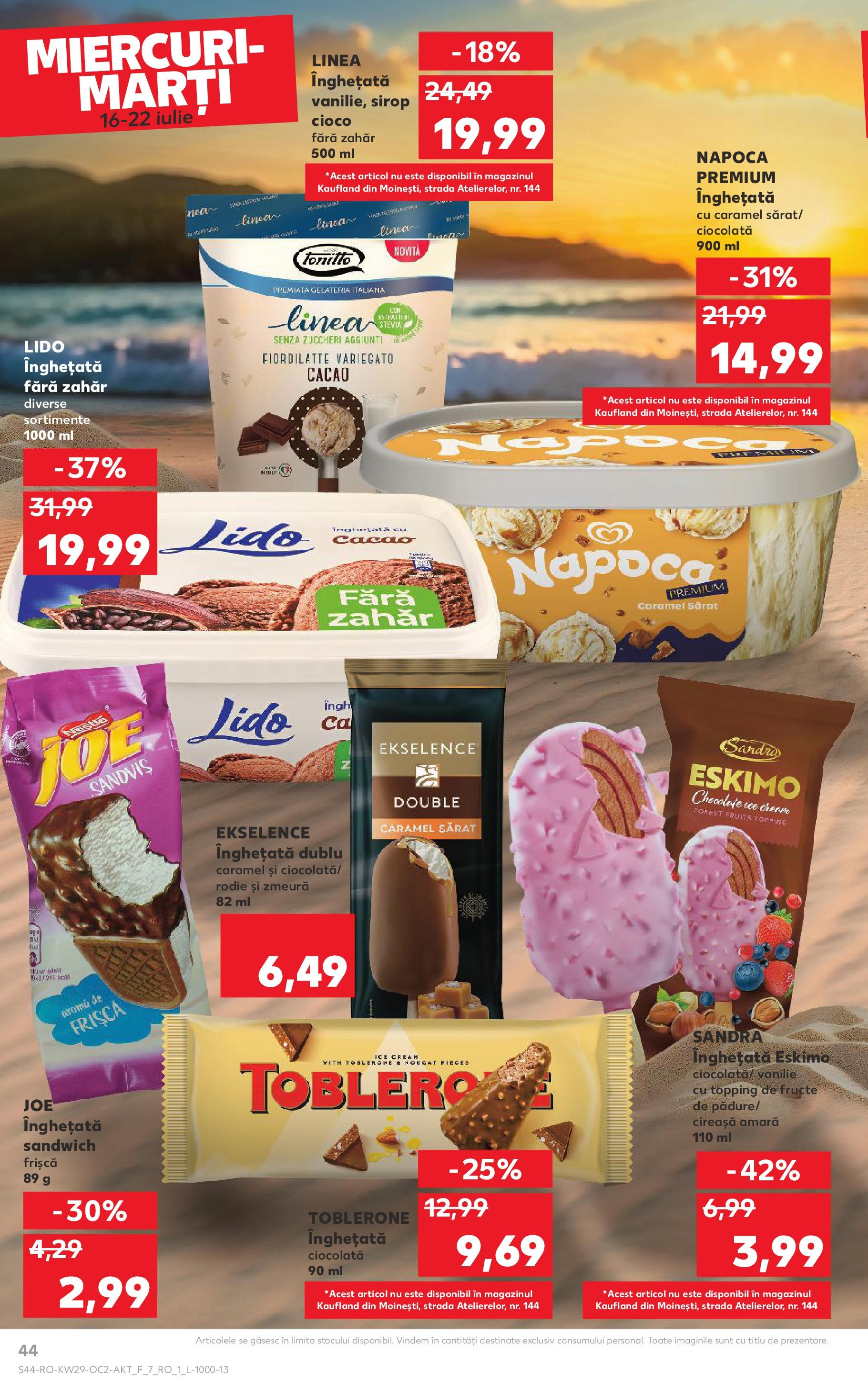 Catalog Kaufland 16 - 21 Iulie 2025 | Pagina 44 | Produse: Bahçe aydınlatması, Ciocolată, Înghețată, Fructe