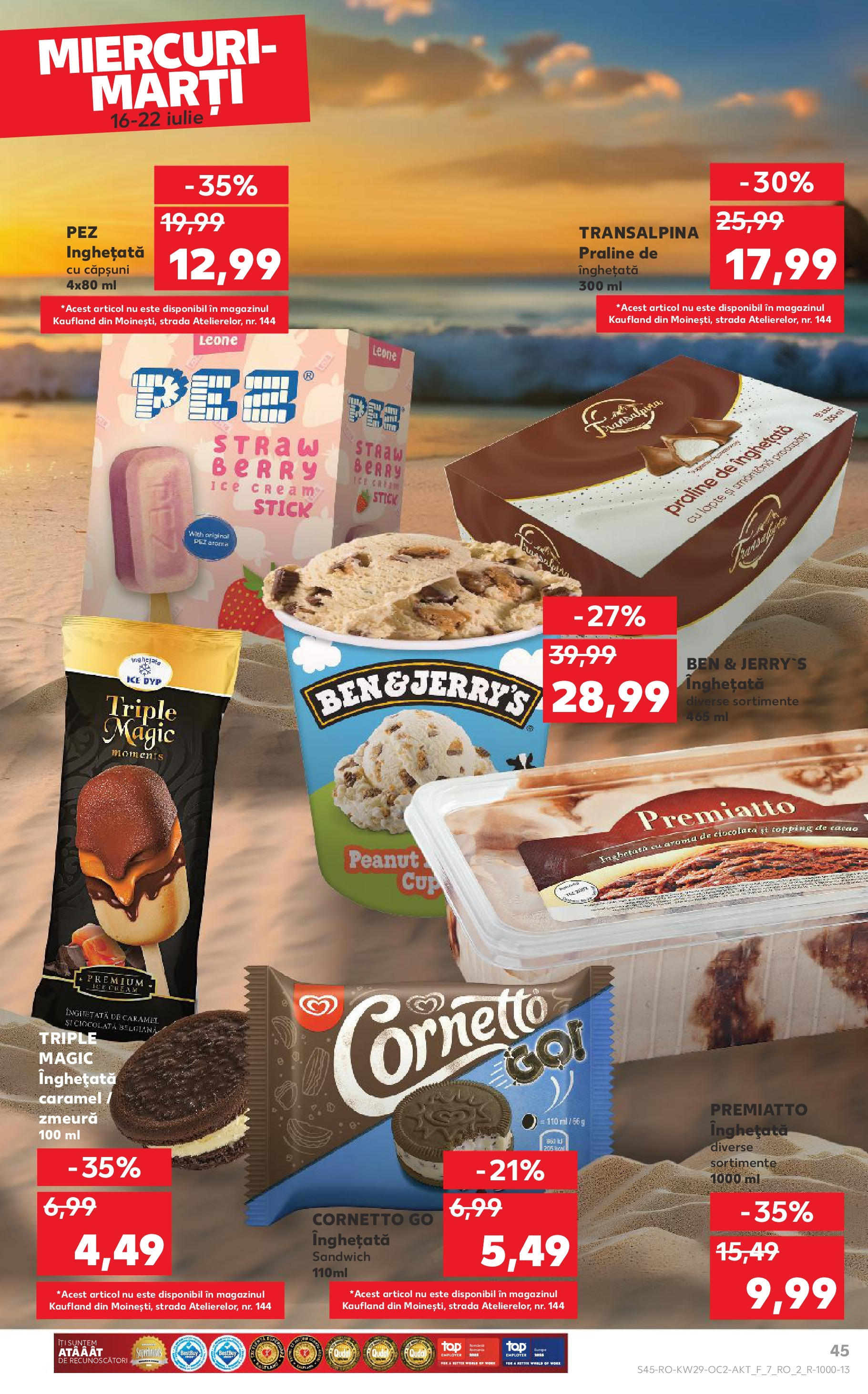 Catalog Kaufland 16 - 21 Iulie 2025 | Pagina 45 | Produse: Praline, Lapte, Ciocolată, Cacao