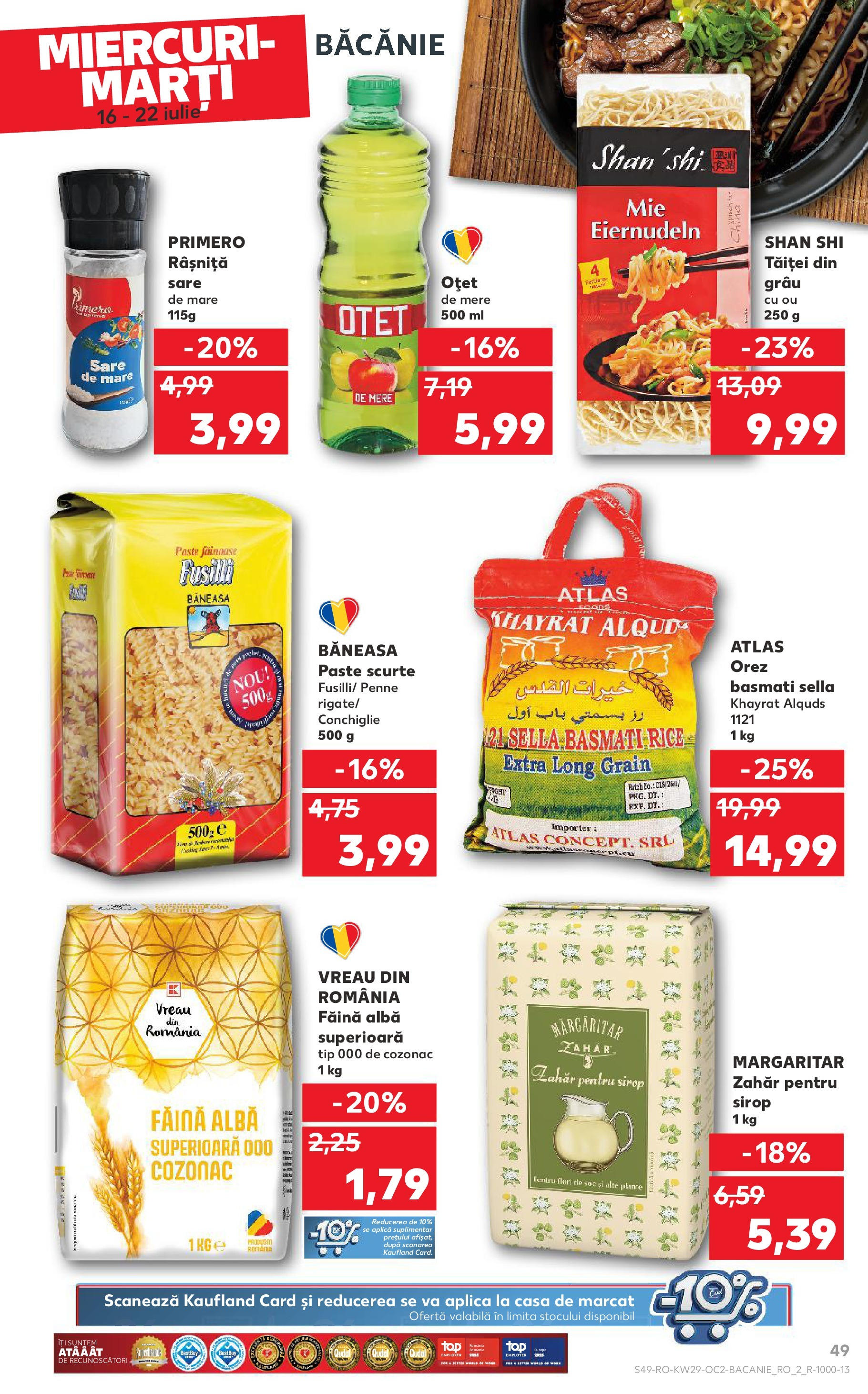 Catalog Kaufland 16 - 21 Iulie 2025 | Pagina 49 | Produse: Oțet, Făină, Mere, Sirop