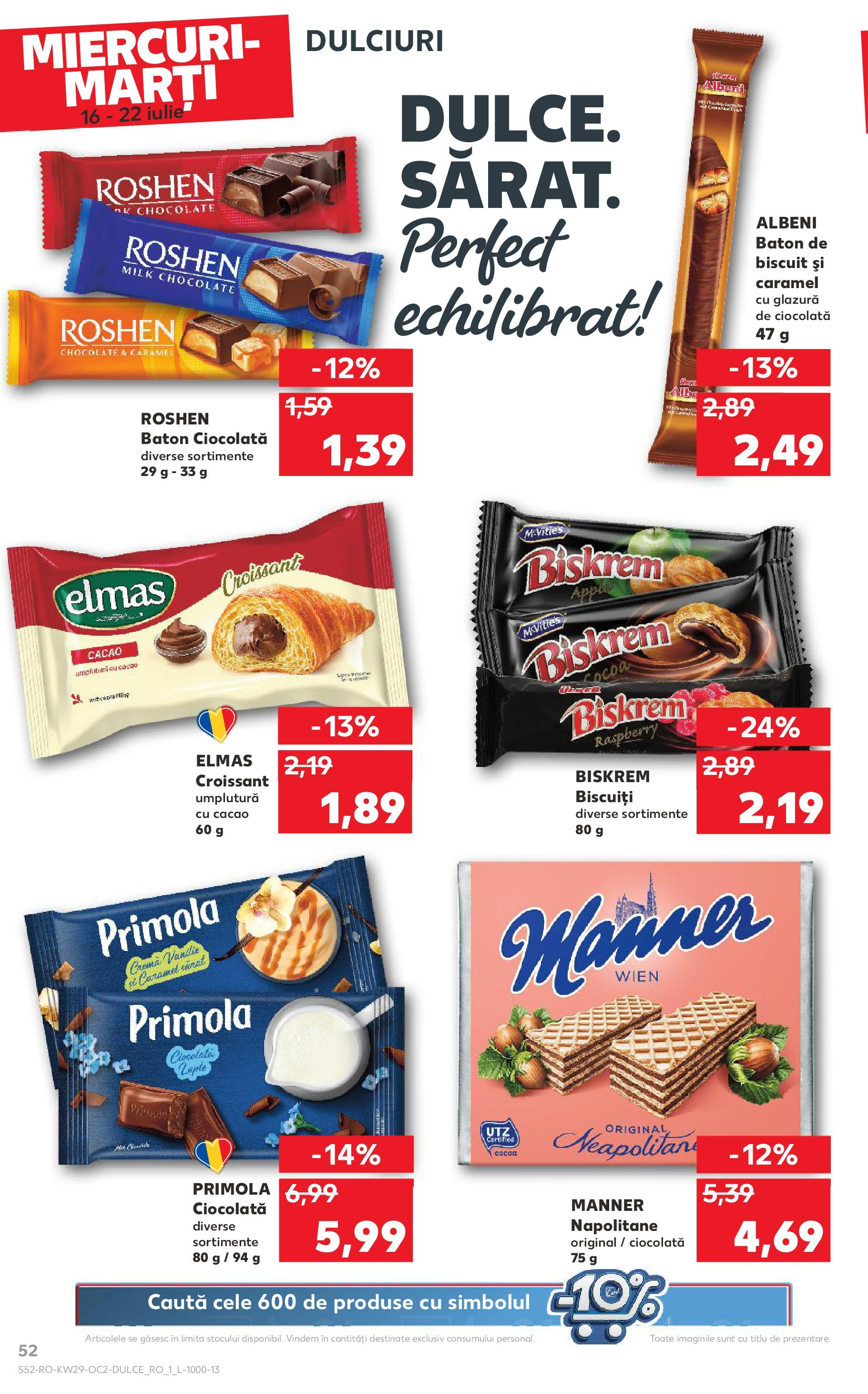 Catalog Kaufland 16 - 21 Iulie 2025 | Pagina 52 | Produse: Napolitane, Apple, Ciocolată, Biscuiți