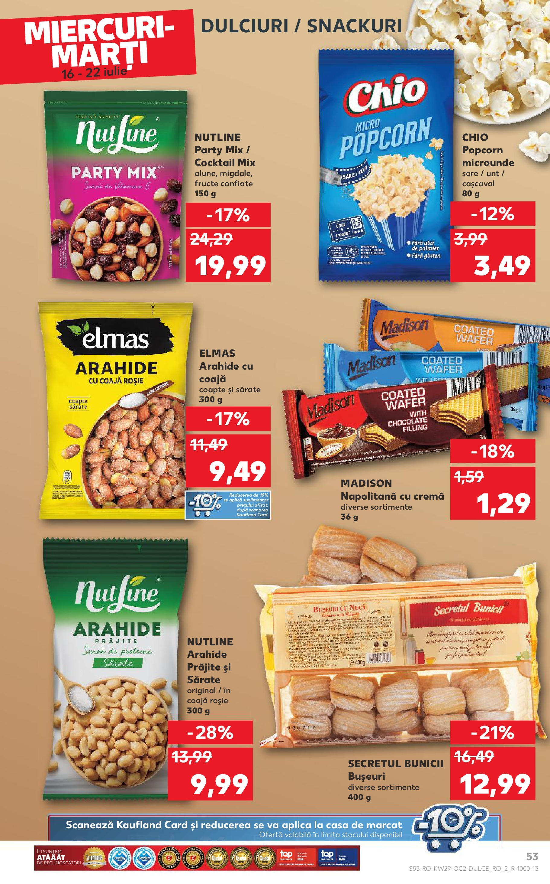 Catalog Kaufland 16 - 21 Iulie 2025 | Pagina 53 | Produse: Cașcaval, Unt, Cremă, Sare