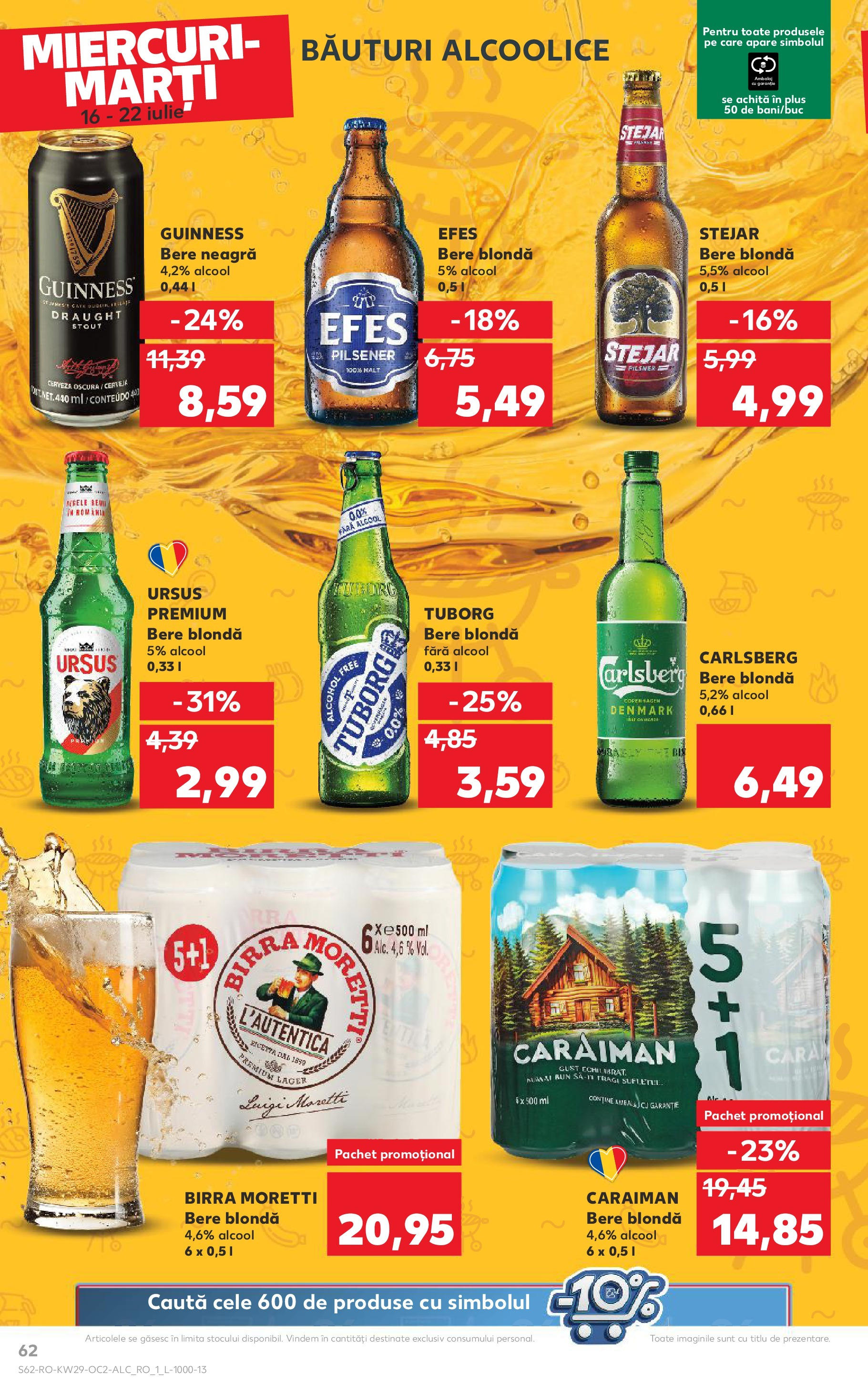 Catalog Kaufland 16 - 21 Iulie 2025 | Pagina 62 | Produse: Bere