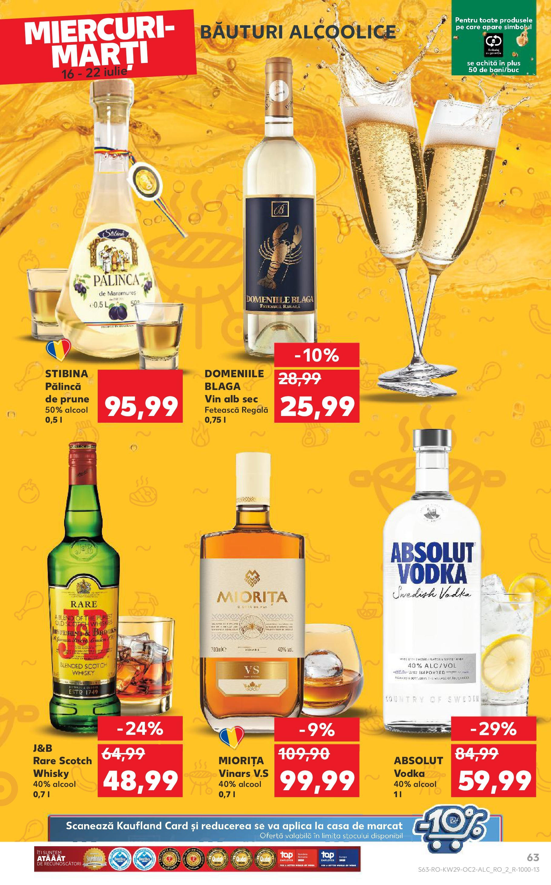 Catalog Kaufland 16 - 21 Iulie 2025 | Pagina 63 | Produse: Vin, Prune, Vodka