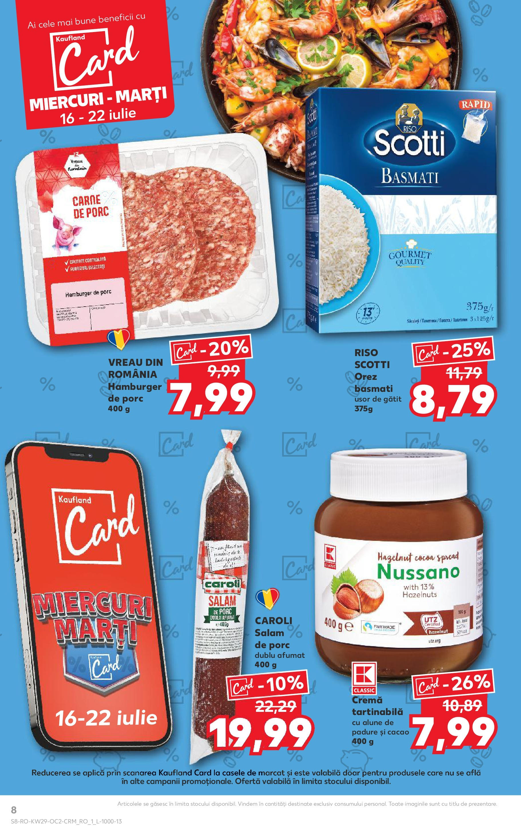 Catalog Kaufland 16 - 21 Iulie 2025 | Pagina 8 | Produse: Alune, Cremă, Salam, Orez