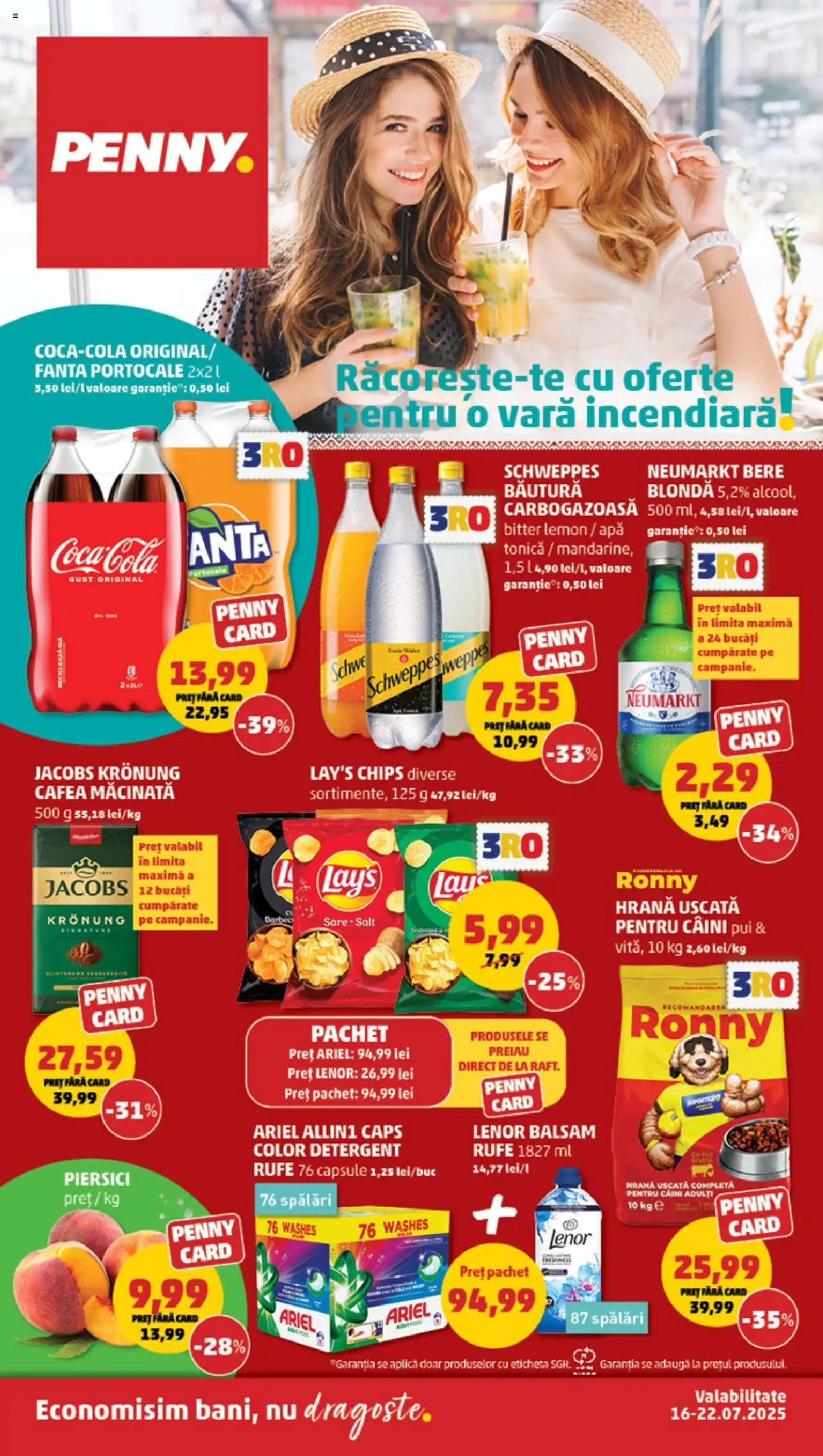 Catalog PENNY Market 16 - 21 Iulie 2025 | Pagina 1 | Produse: Balsam, Cafea, Bere, Portocale
