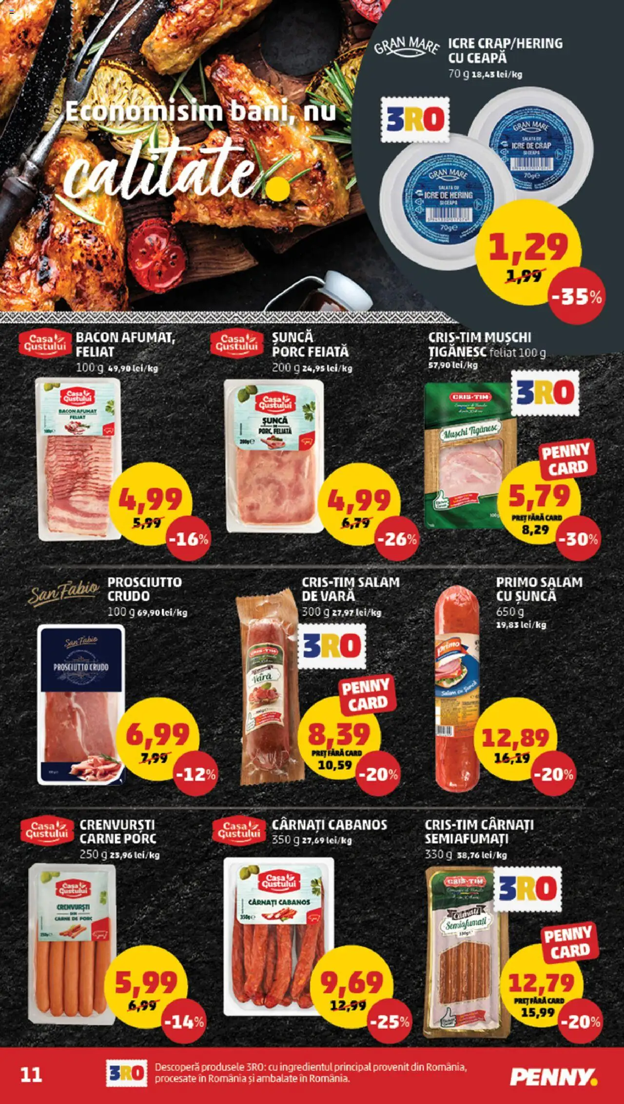 Catalog PENNY Market 16 - 21 Iulie 2025 | Pagina 11 | Produse: Crenvurști, Salam, Salată, Ceapă