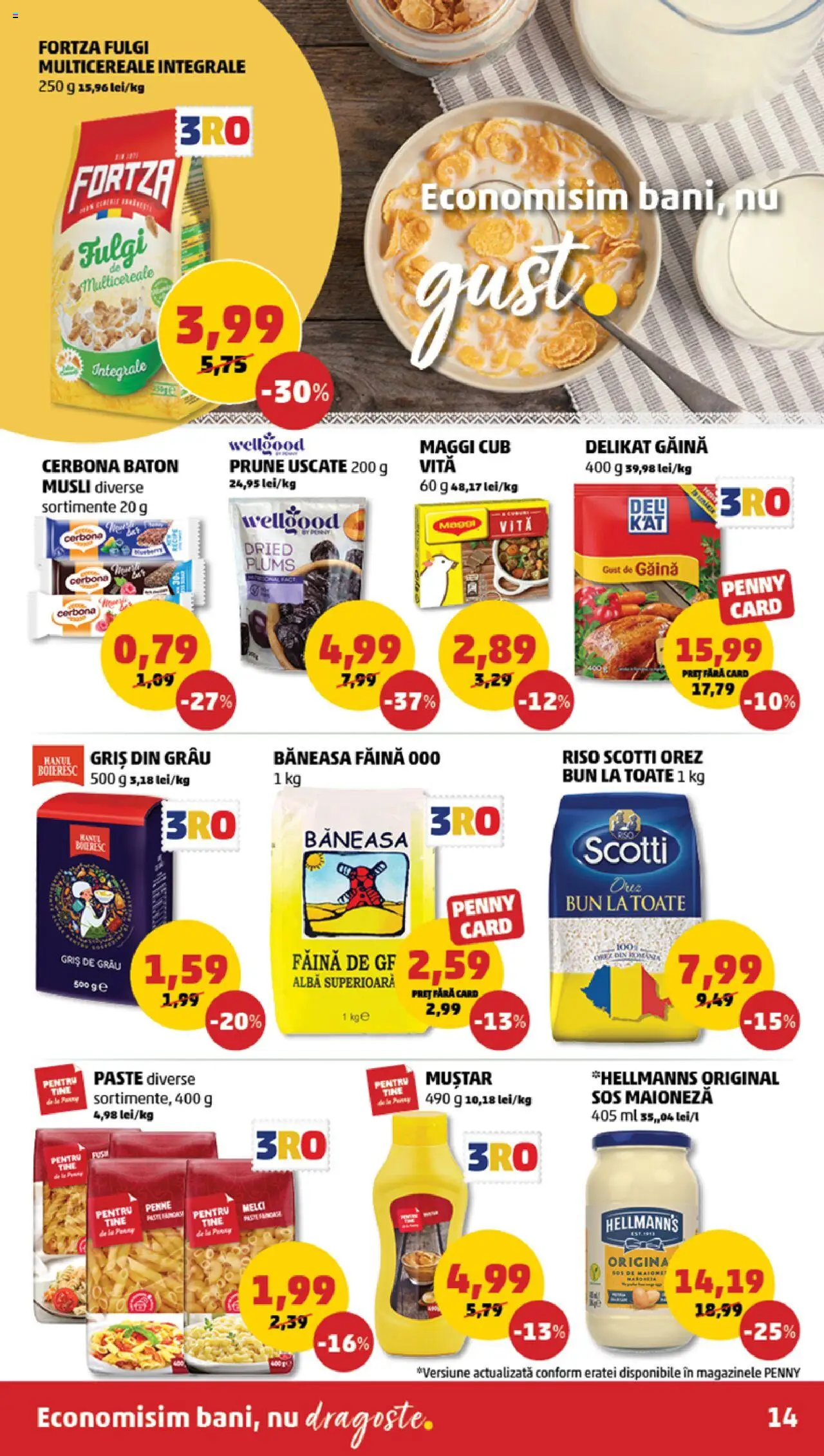 Catalog PENNY Market 16 - 21 Iulie 2025 | Pagina 14 | Produse: Prune, Muștar, Paste, Sos