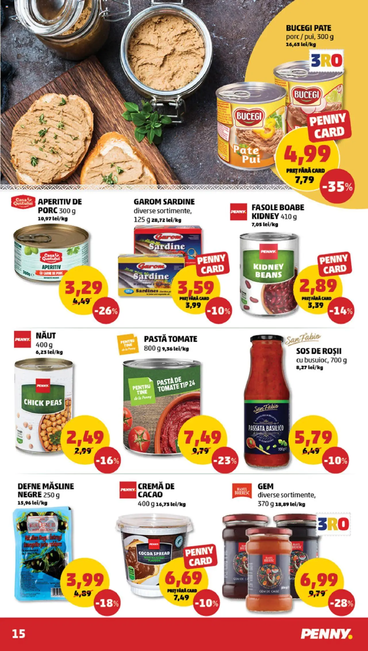 Catalog PENNY Market 16 - 21 Iulie 2025 | Pagina 15 | Produse: Pate, Cremă, Cacao, Sos
