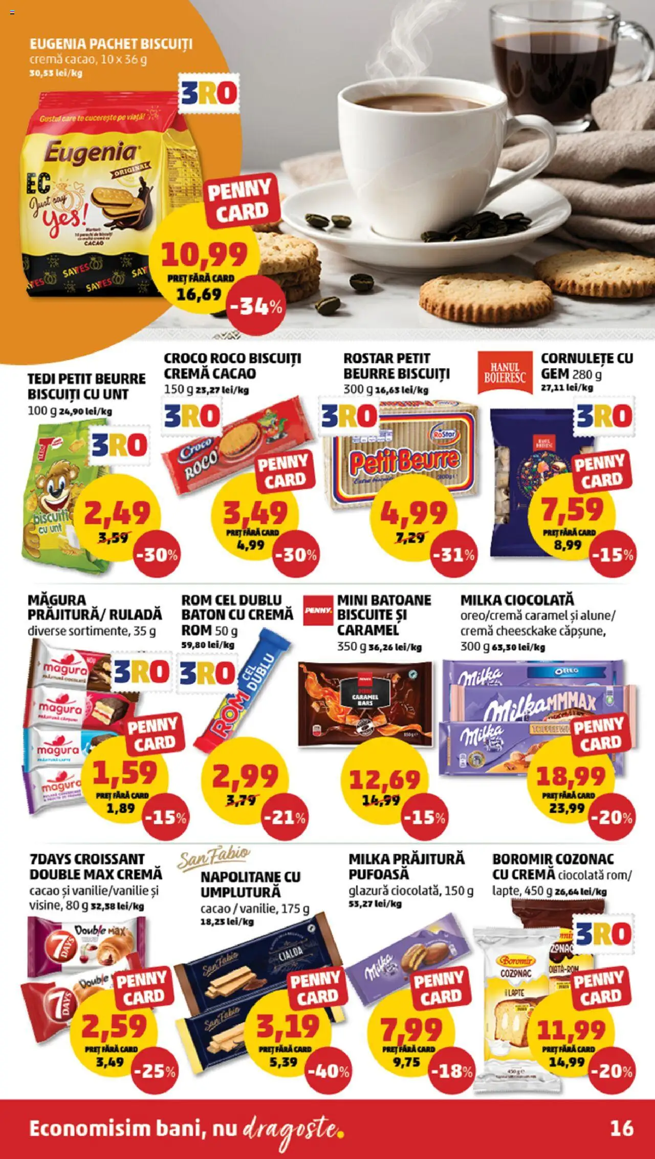 Catalog PENNY Market 16 - 21 Iulie 2025 | Pagina 16 | Produse: Napolitane, Gem, Cacao, Biscuiți
