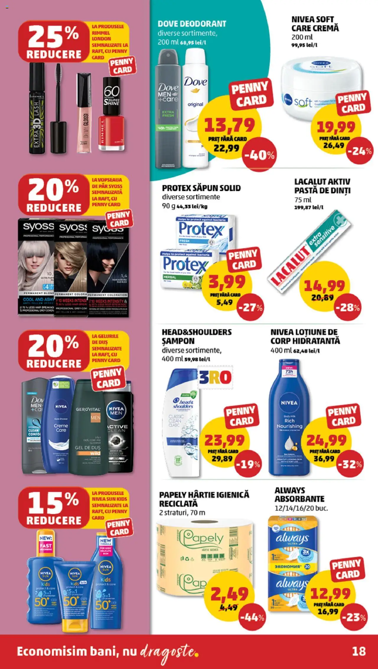 Catalog PENNY Market 16 - 21 Iulie 2025 | Pagina 18 | Produse: Pomelo, Duș, Șampon, Absorbante