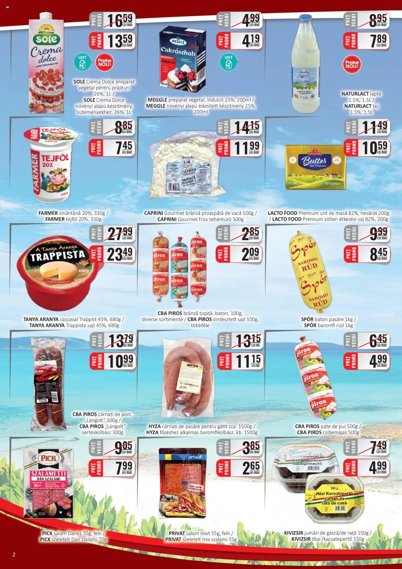 Catalog CBA 16 - 30 Iulie 2025 | Pagina 2 | Produse: Masă, Hacıyatmaz Kedi Oyuncağı, Brânză, Cârnați