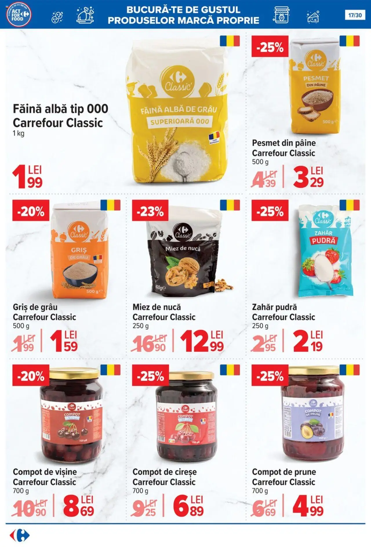 Catalog Carrefour 16 - 28 Iulie 2025 | Pagina 17 | Produse: Pudră, Făină, Compot, Cireșe