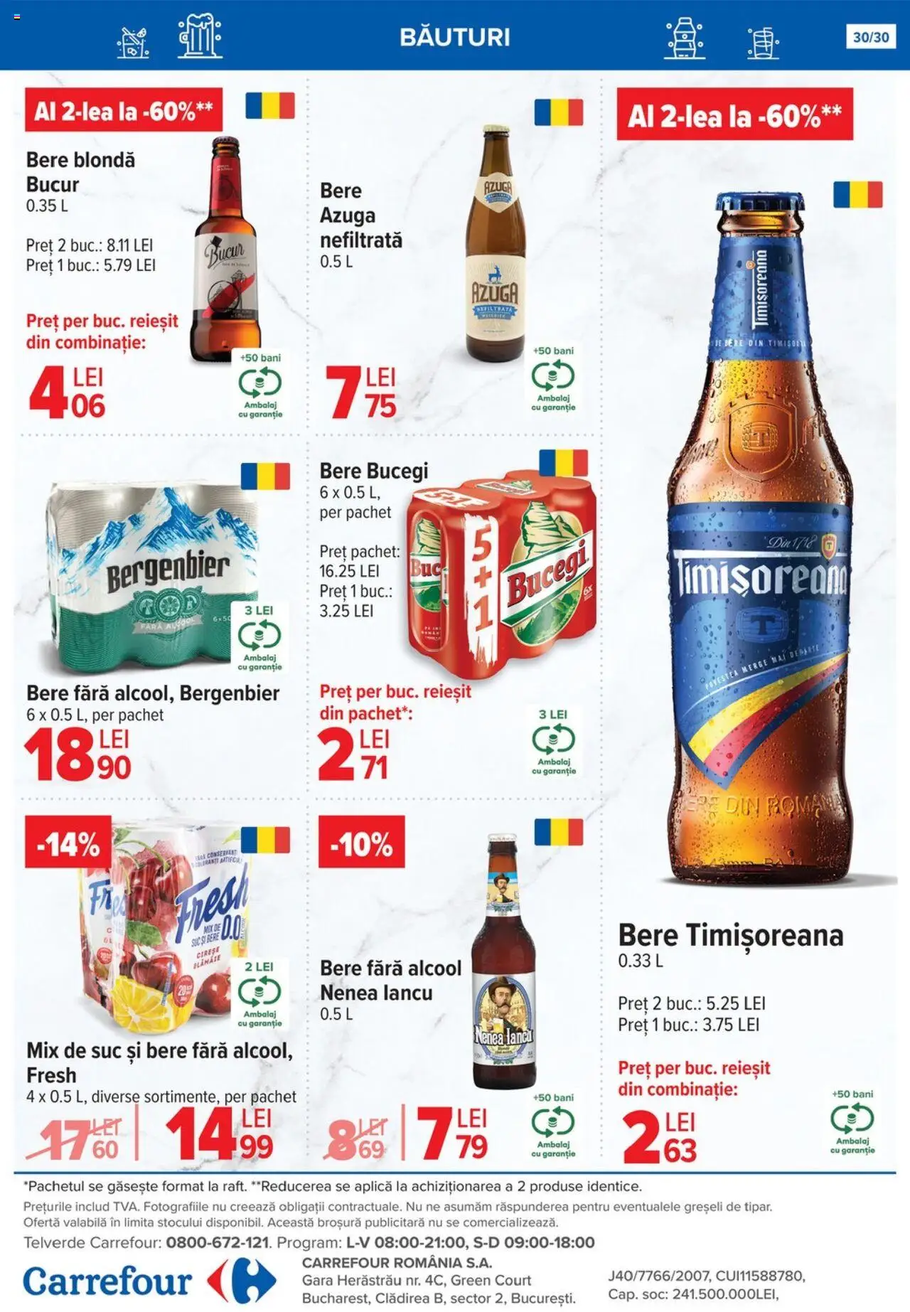 Catalog Carrefour 16 - 28 Iulie 2025 | Pagina 30 | Produse: Suc, Bere, Plastik Kulübe, Cireșe