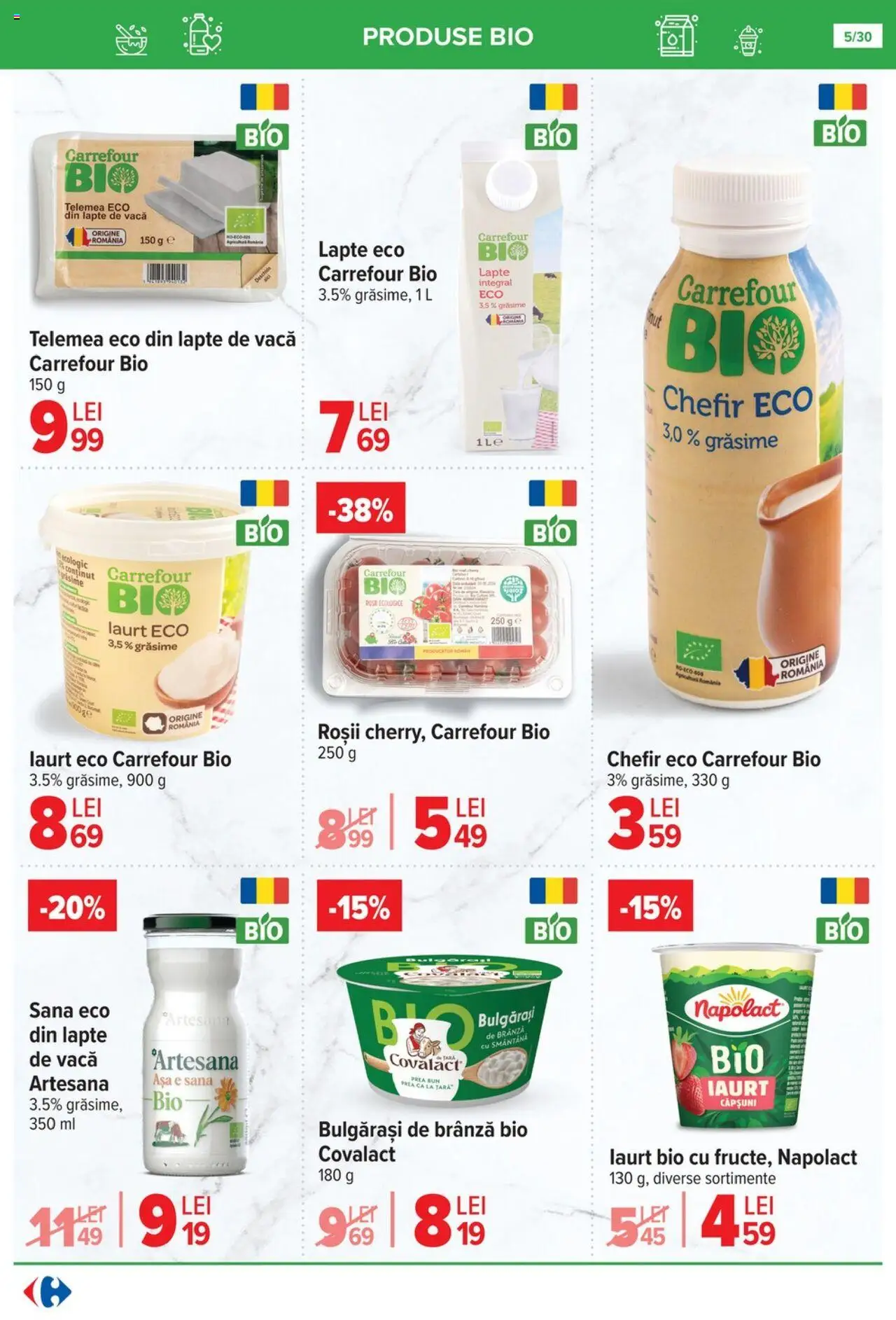 Catalog Carrefour 16 - 28 Iulie 2025 | Pagina 5 | Produse: Lapte, Iaurt, Planche de surf, Smântână