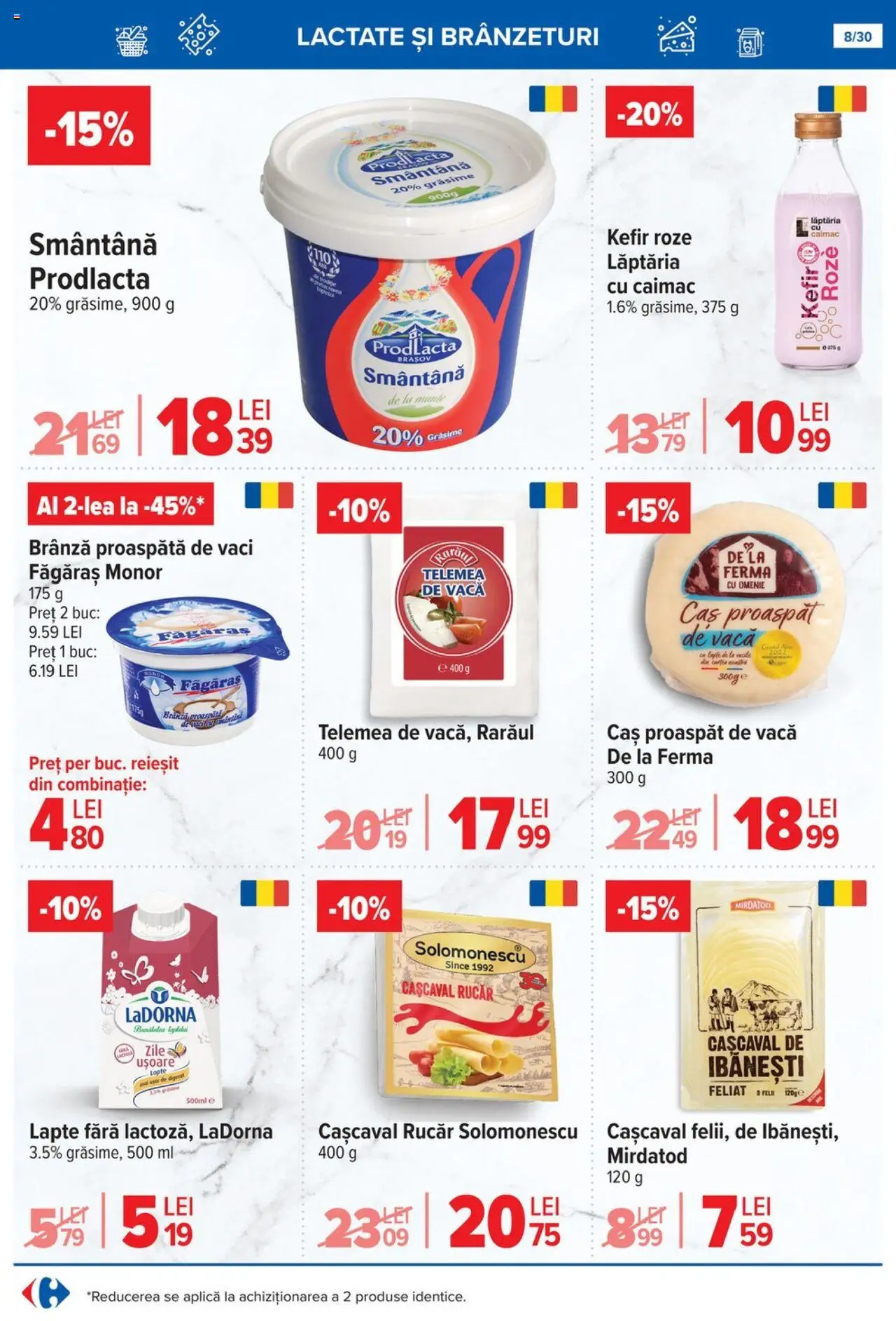 Catalog Carrefour 16 - 28 Iulie 2025 | Pagina 8 | Produse: Lapte, Brânză, Kefir, Smântână