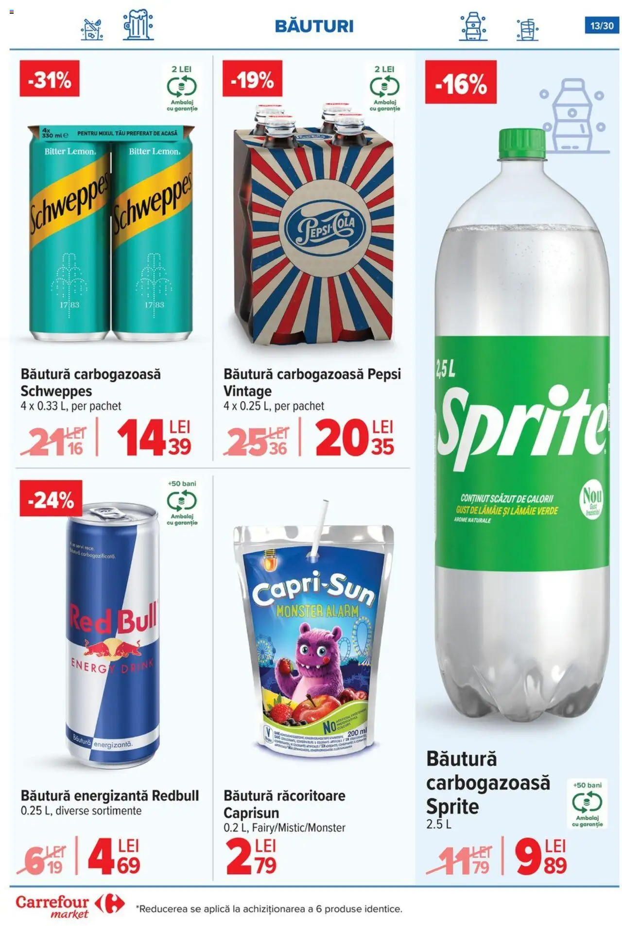 Catalog Carrefour 16 - 21 Iulie 2025 | Pagina 13 | Produse: Köpek Sabunu, Amerikan servis, Băutură energizantă, Lămâie