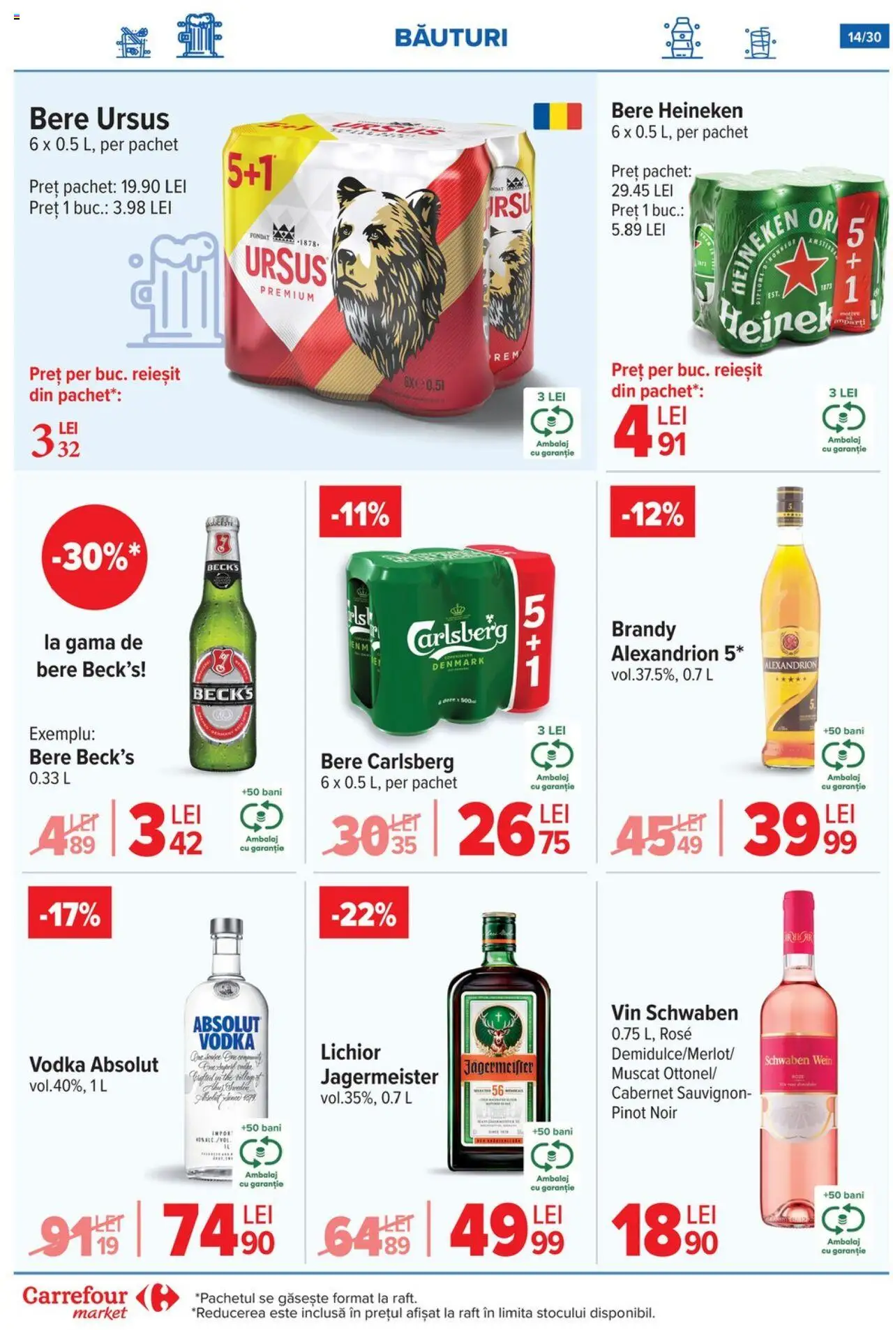 Catalog Carrefour 16 - 21 Iulie 2025 | Pagina 14 | Produse: Raft, Lichior, Bere, Vodka