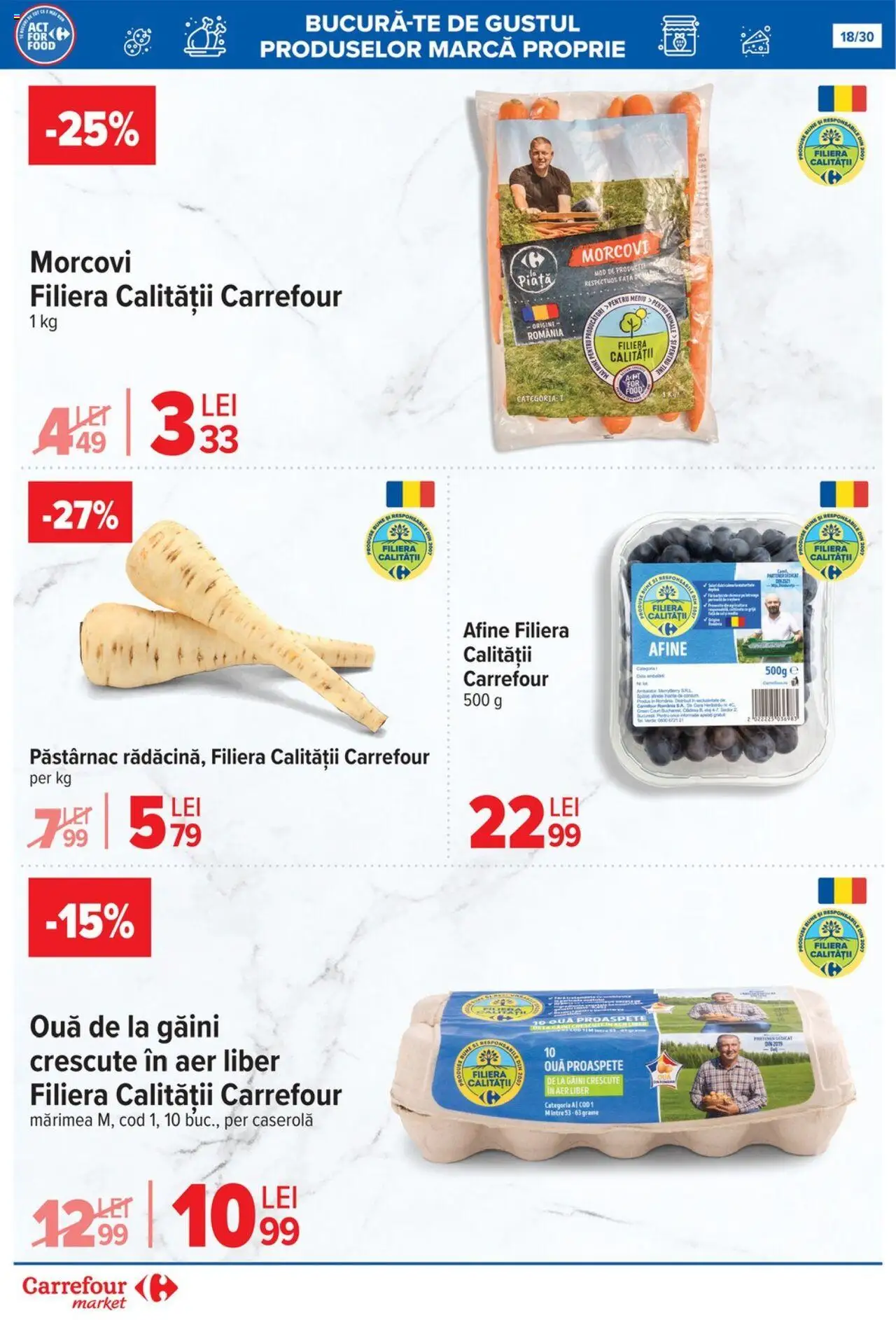 Catalog Carrefour 16 - 21 Iulie 2025 | Pagina 19 | Produse: Afine, Press Kemik, Ouă, Morcovi