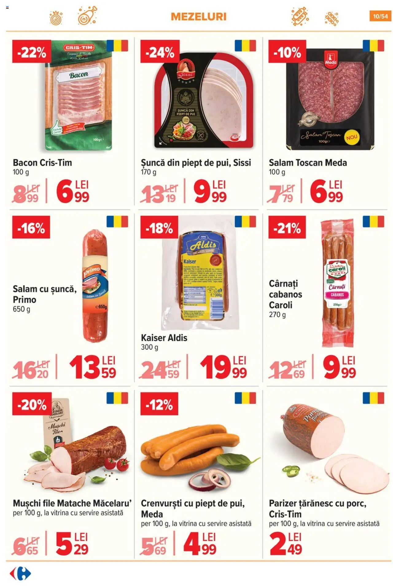 Catalog Carrefour 16 - 21 Iulie 2025 | Pagina 10 | Produse: Hacıyatmaz Kedi Oyuncağı, Crenvurști, Parizer, Cârnați