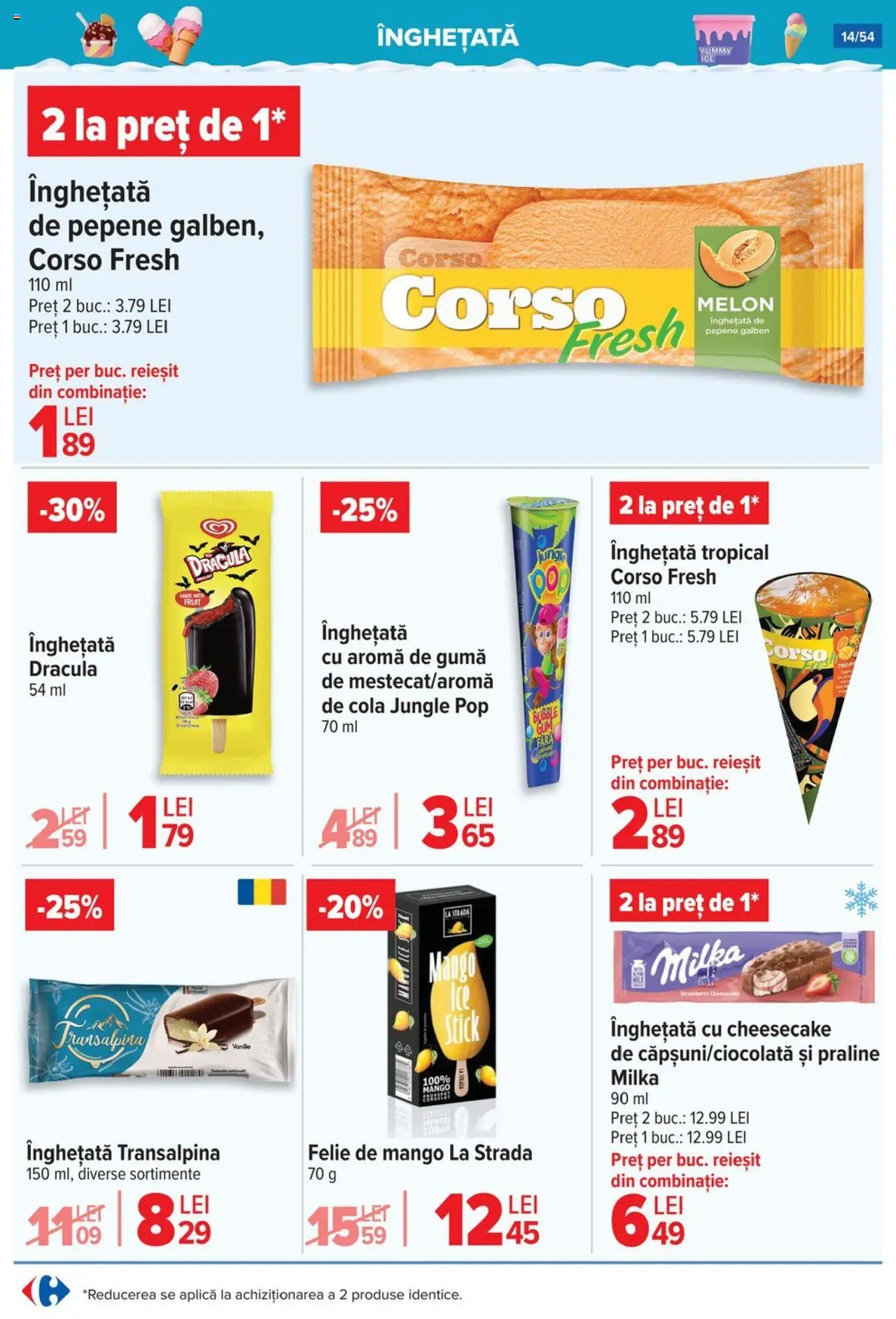 Catalog Carrefour 16 - 21 Iulie 2025 | Pagina 14 | Produse: Amerikan servis, Praline, Înghețată, Mango
