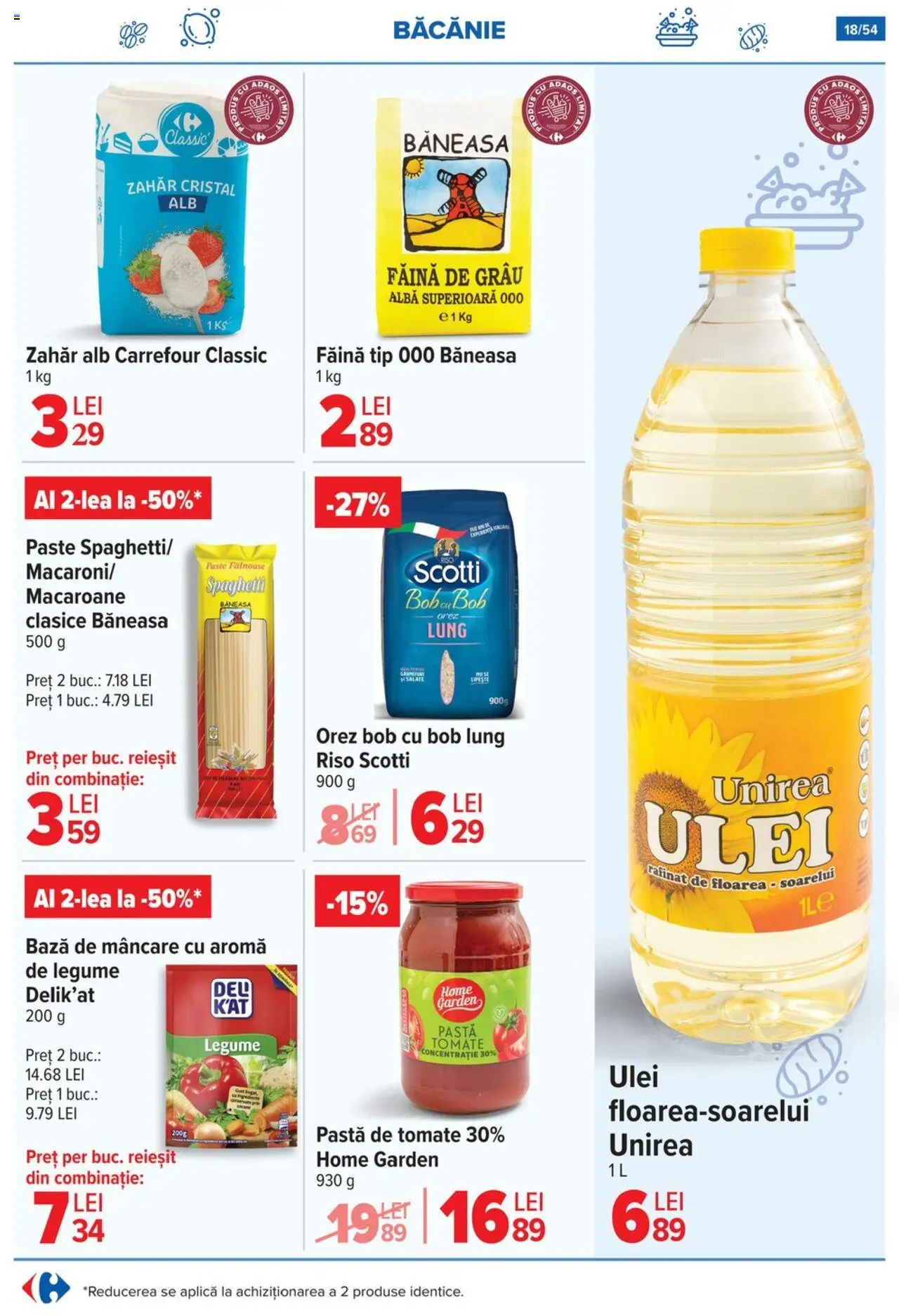 Catalog Carrefour 16 - 21 Iulie 2025 | Pagina 18 | Produse: Făină, Paste, Legume, Bant