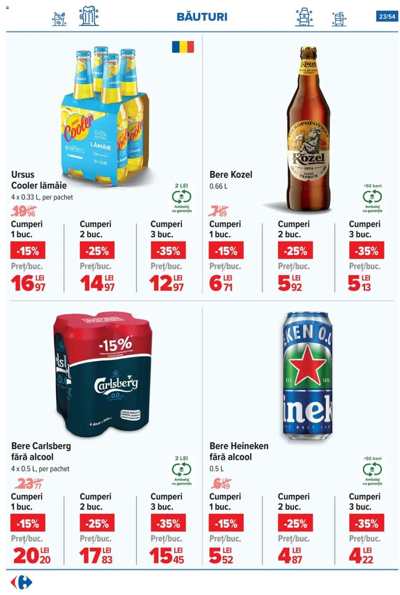 Catalog Carrefour 16 - 21 Iulie 2025 | Pagina 23 | Produse: Bere, Lămâie