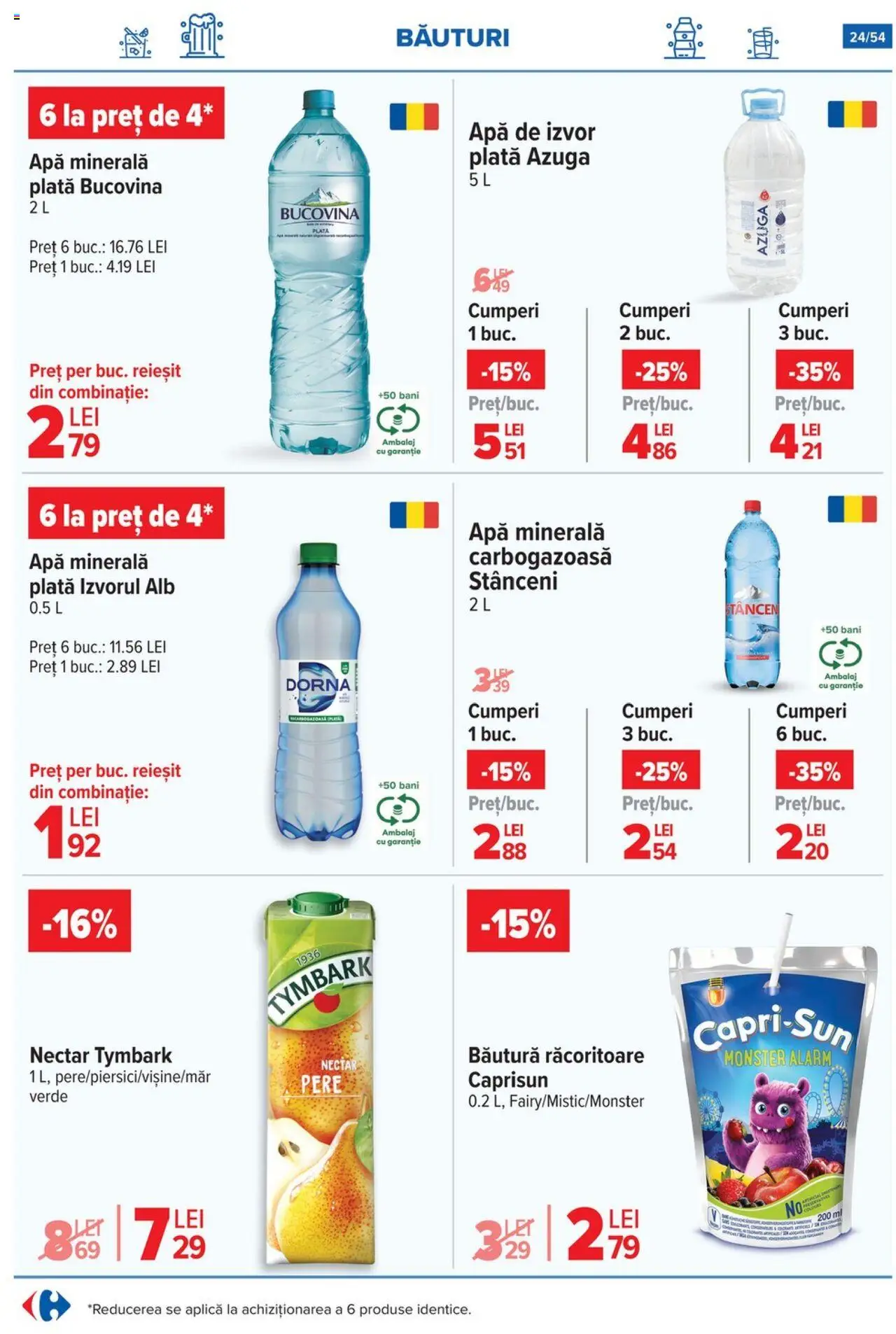 Catalog Carrefour 16 - 21 Iulie 2025 | Pagina 24 | Produse: Yazı tahtası kalemi, Apă