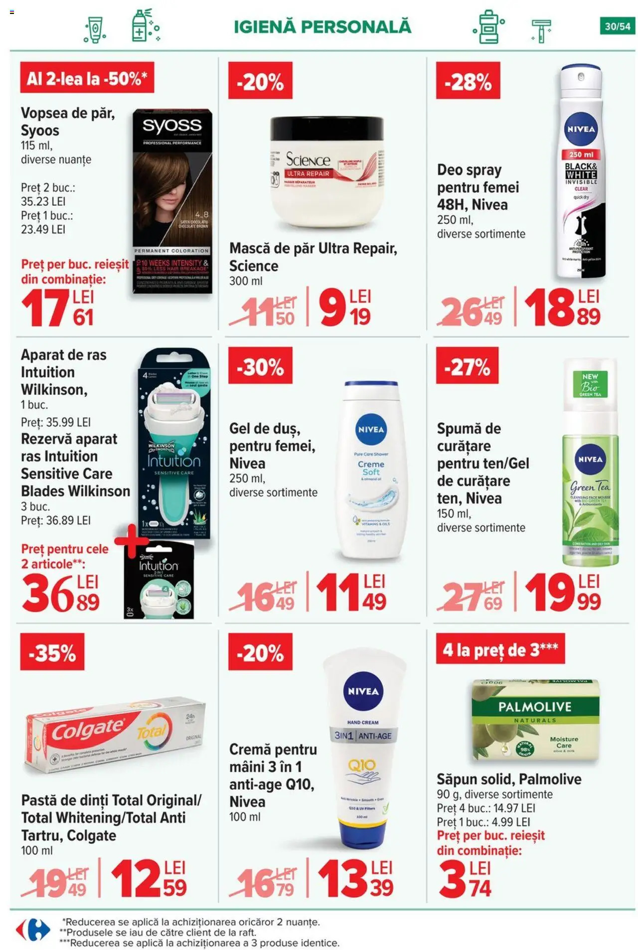 Catalog Carrefour 16 - 21 Iulie 2025 | Pagina 30 | Produse: Vopsea, Mască de păr, Cremă, Spumă de ras