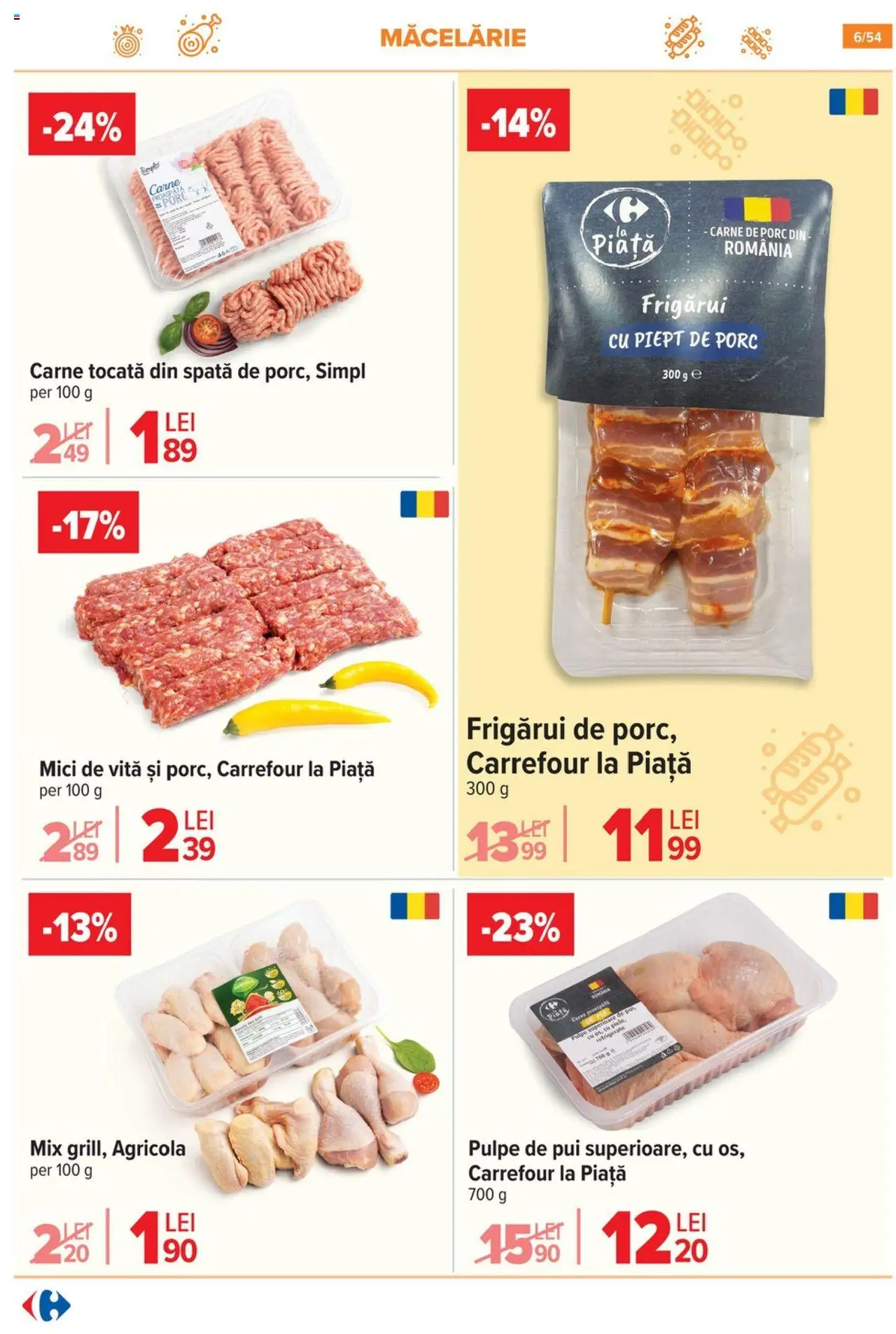 Catalog Carrefour 16 - 21 Iulie 2025 | Pagina 6 | Produse: Hacıyatmaz Kedi Oyuncağı, Mici, Carne De Porc, Carne tocată