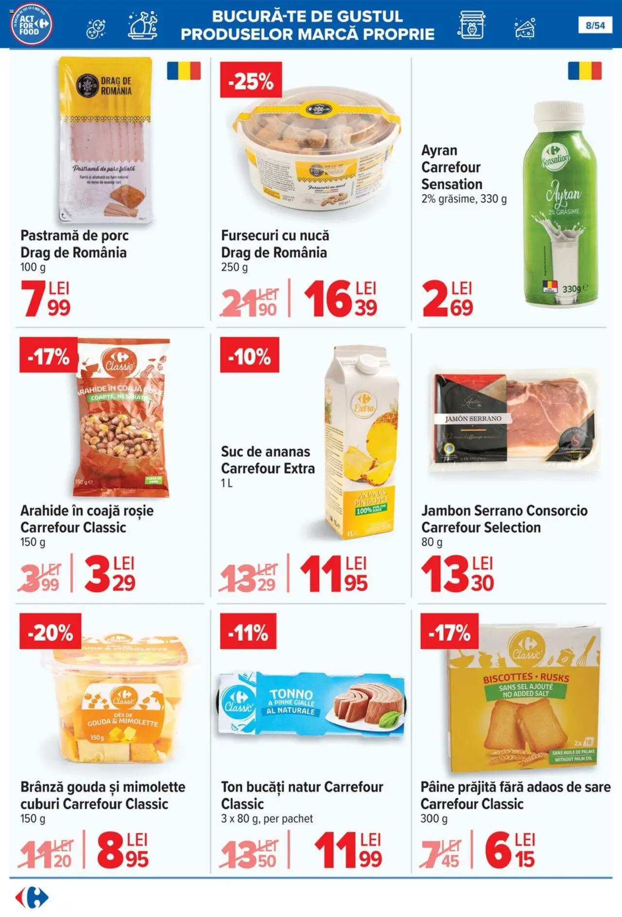 Catalog Carrefour 16 - 21 Iulie 2025 | Pagina 8 | Produse: Arahide, Brânză, Suc, Ananas