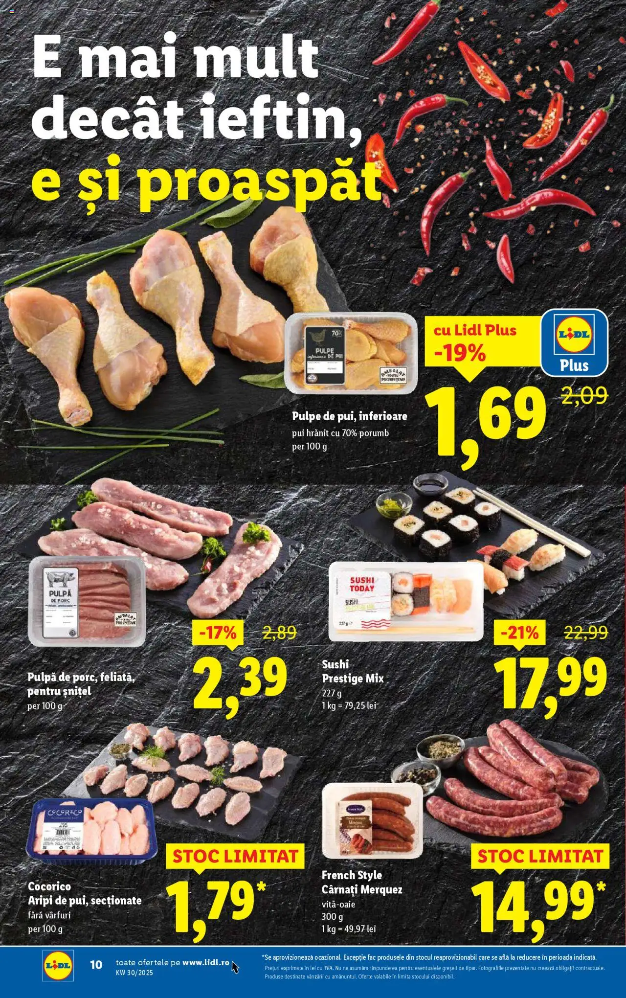 Catalog LIDL 21 - 26 Iulie 2025 | Pagina 10 | Produse: Delgeç, Hacıyatmaz Kedi Oyuncağı, Sushi, Porumb