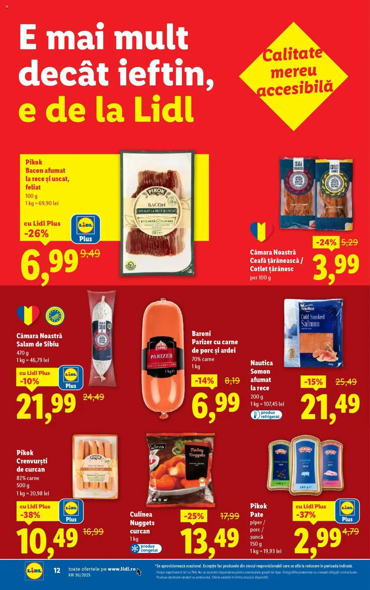 Catalog LIDL 21 - 26 Iulie 2025 | Pagina 12 | Produse: Pate, Crenvurști, Salam, Carne De Porc