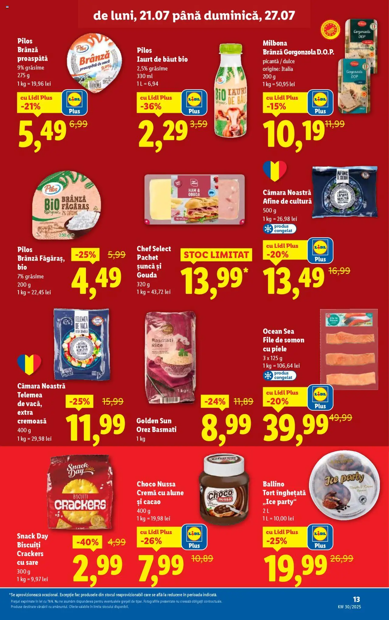 Catalog LIDL 21 - 26 Iulie 2025 | Pagina 13 | Produse: Tort, Cremă, Gorgonzola, Gouda