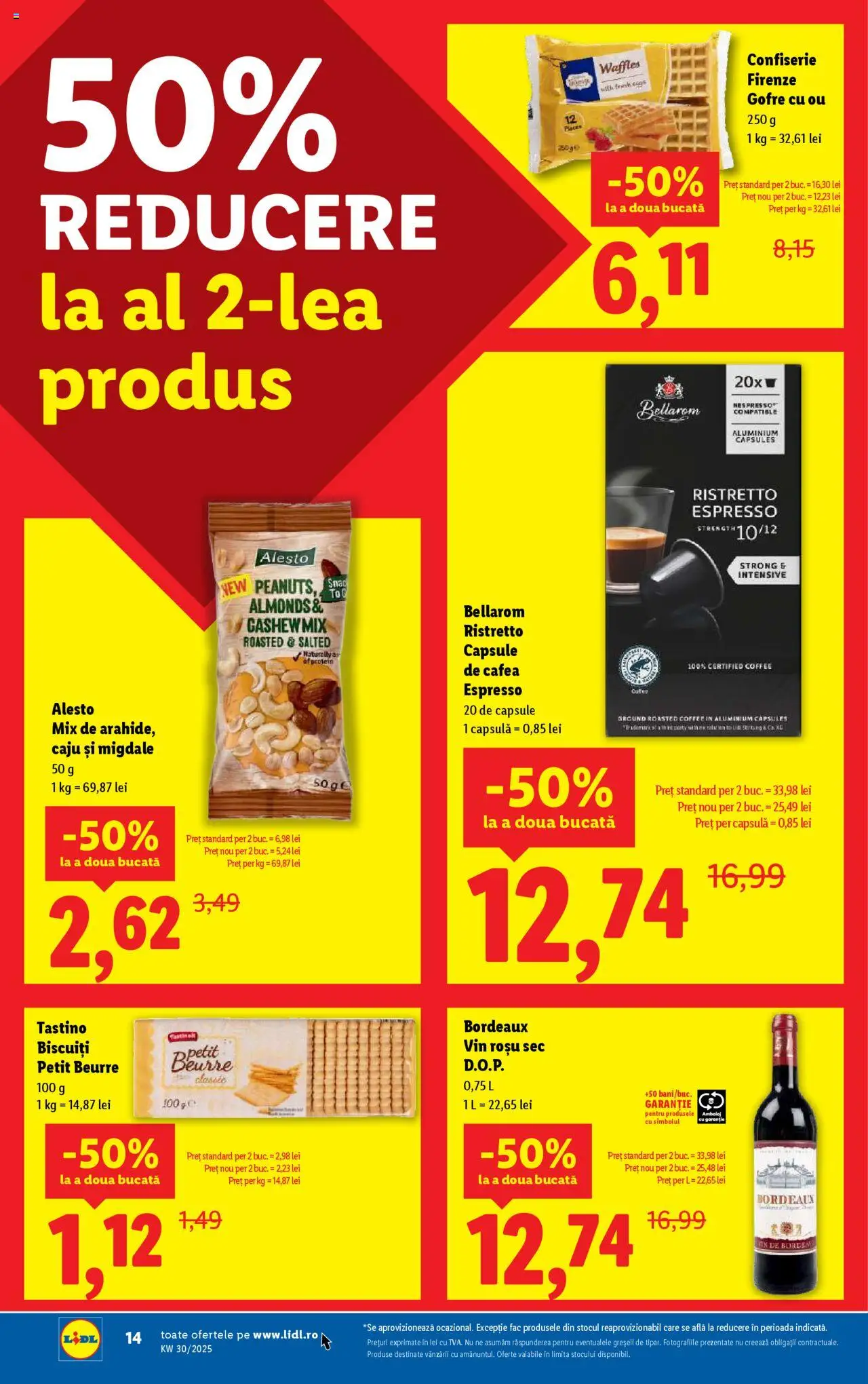Catalog LIDL 21 - 26 Iulie 2025 | Pagina 14 | Produse: Migdale, Cafea, Gofre, Vin