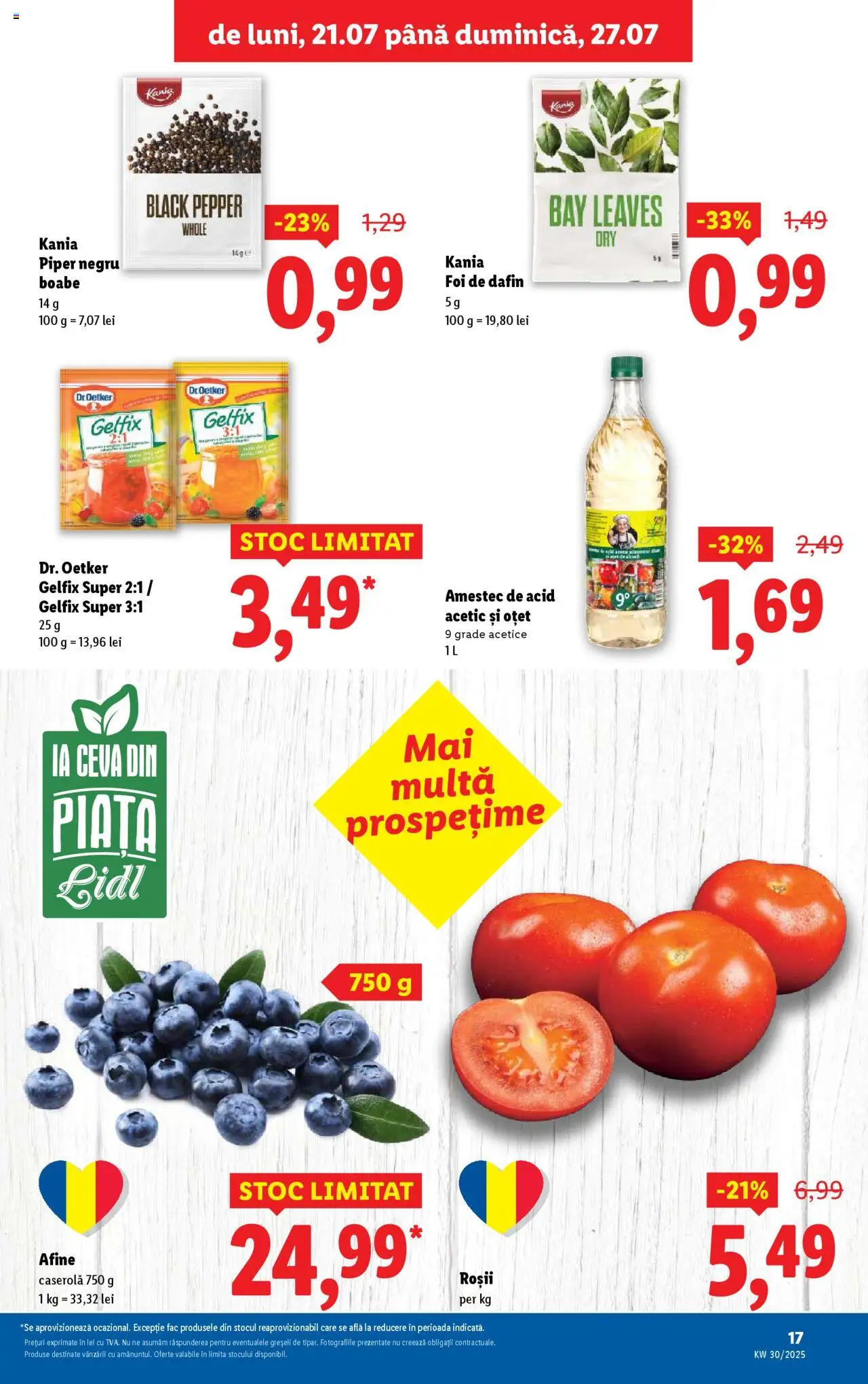 Catalog LIDL 21 - 26 Iulie 2025 | Pagina 17 | Produse: Afine, Oțet, Roșii, Piper
