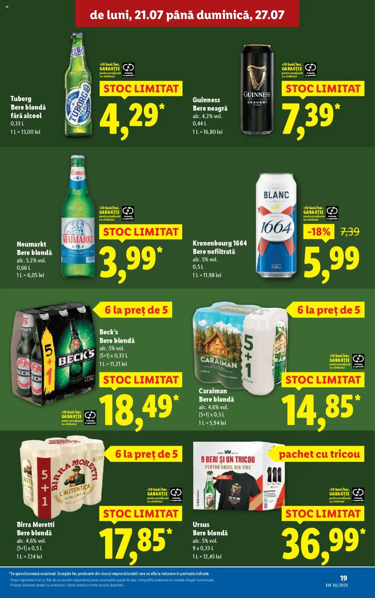 Catalog LIDL 21 - 26 Iulie 2025 | Pagina 19 | Produse: Bere, Tricou