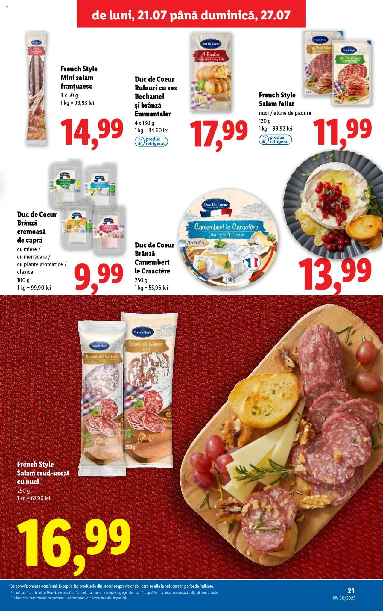 Catalog LIDL 21 - 26 Iulie 2025 | Pagina 21 | Produse: Alune, Brânză, Demirhindi, Sos