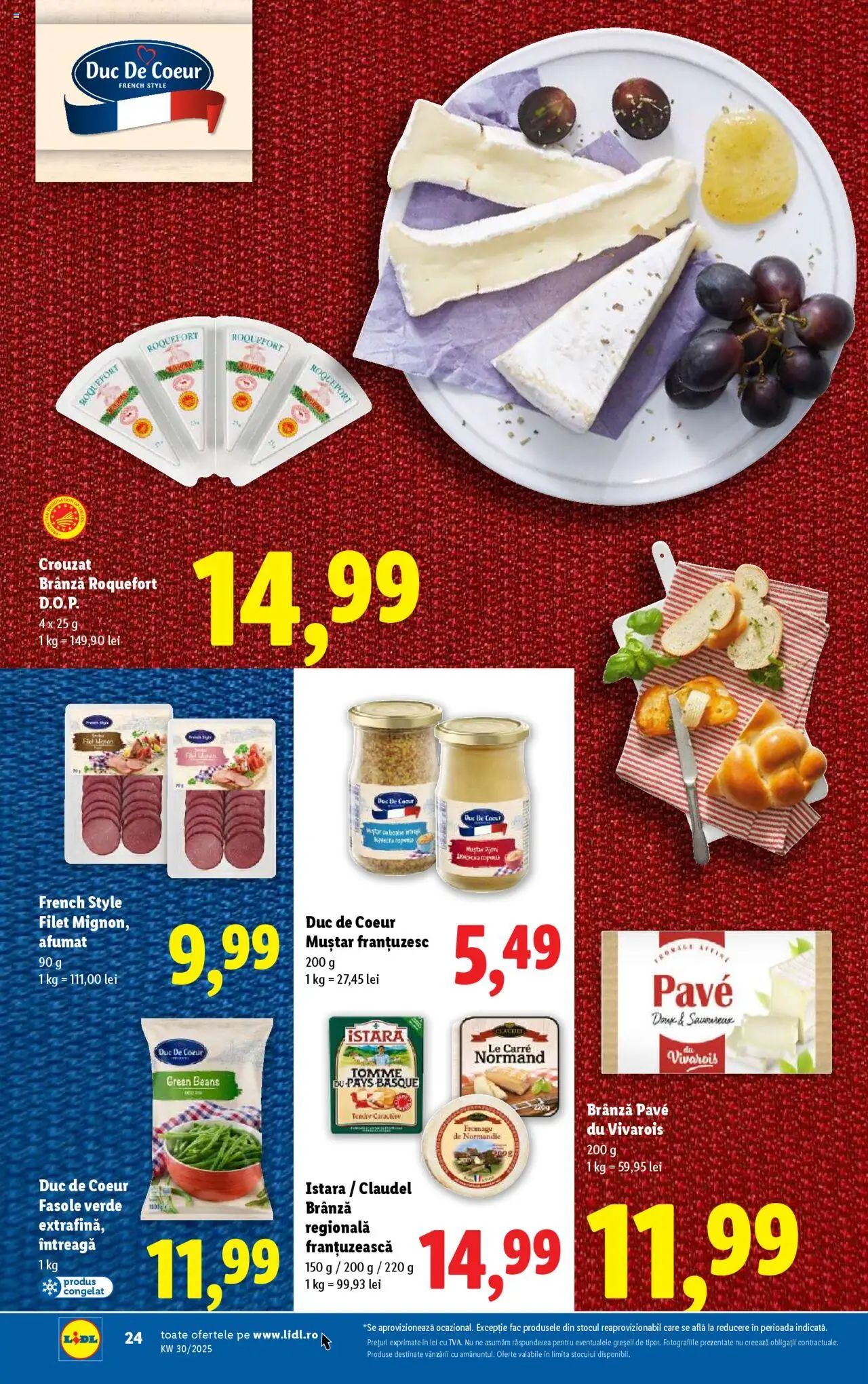 Catalog LIDL 21 - 26 Iulie 2025 | Pagina 24 | Produse: Delgeç, Brânză, Fasole verde, Muștar