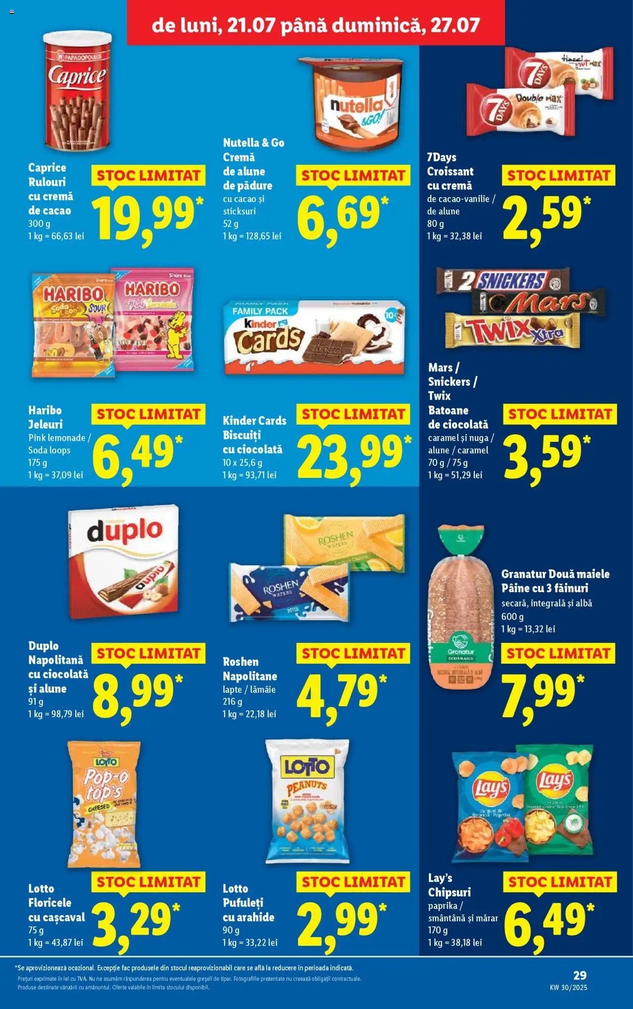 Catalog LIDL 21 - 26 Iulie 2025 | Pagina 29 | Produse: Sticksuri, Arahide, Lapte, Lămâie