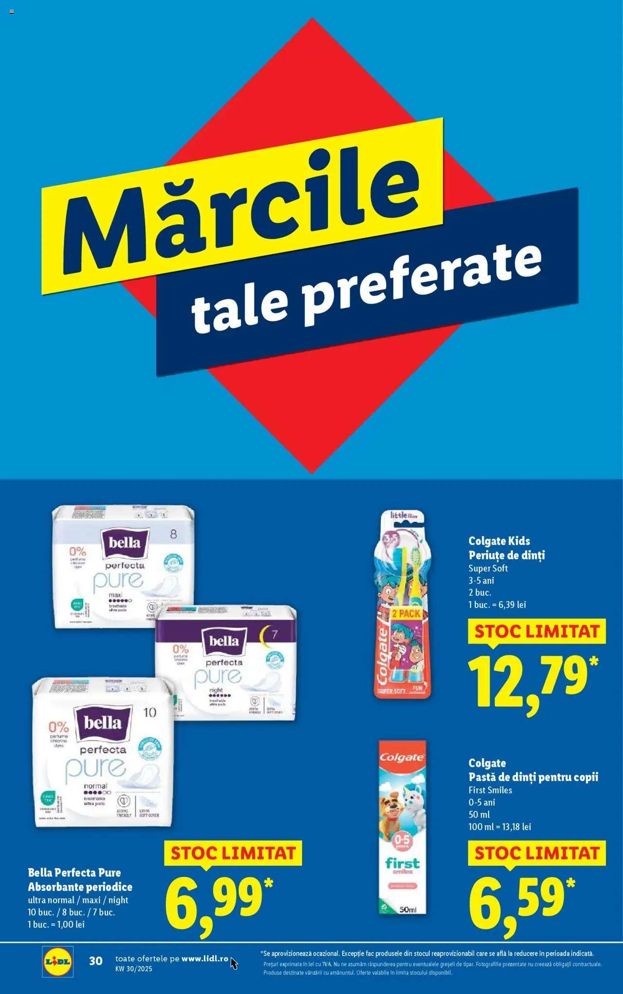 Catalog LIDL 21 - 26 Iulie 2025 | Pagina 30 | Produse: Pastă de dinți, Absorbante